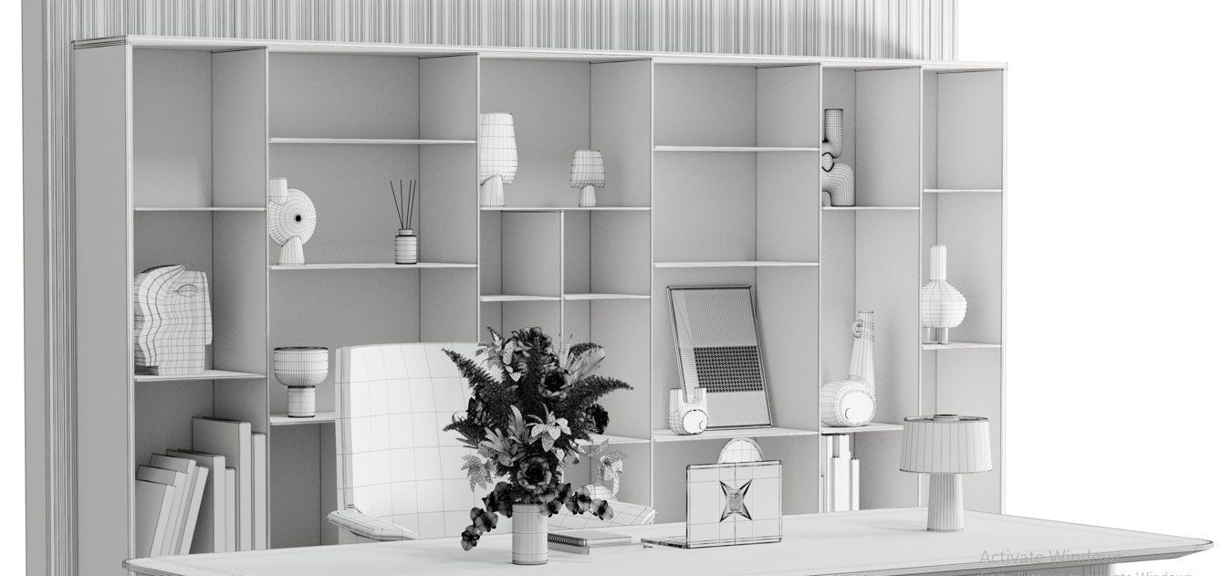 Workplace - Office Furniture 56 3D model_9