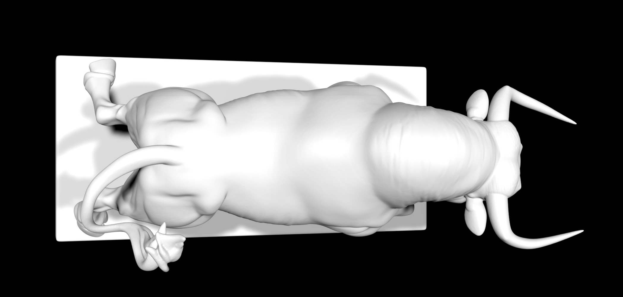 Fierce Charging Bull - High-Poly Watertight 3D Printable Model  3D print model_4