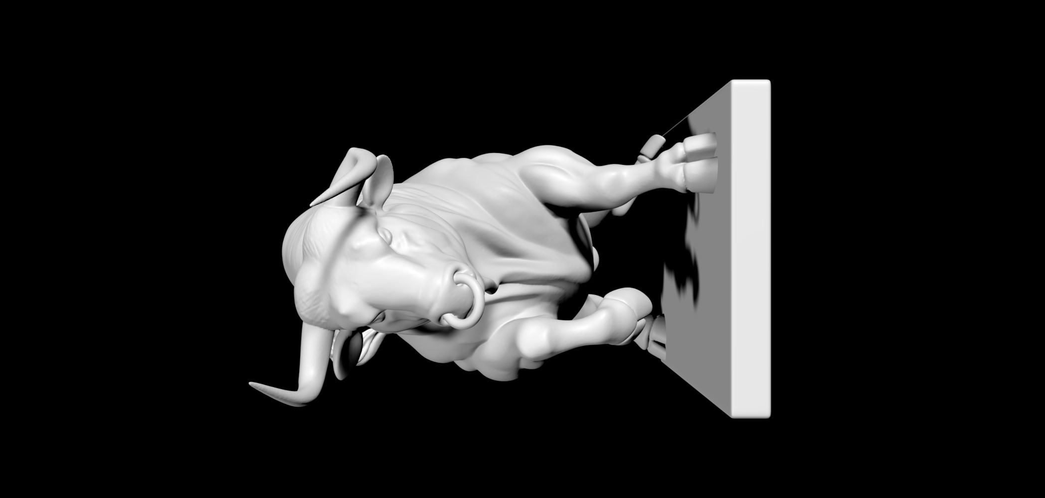 Fierce Charging Bull - High-Poly Watertight 3D Printable Model  3D print model_3