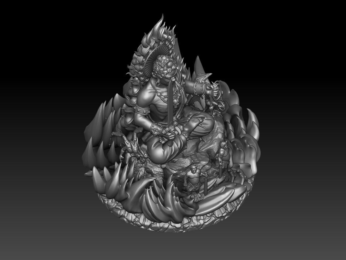Buddha Statue of Acala 3D print model_2