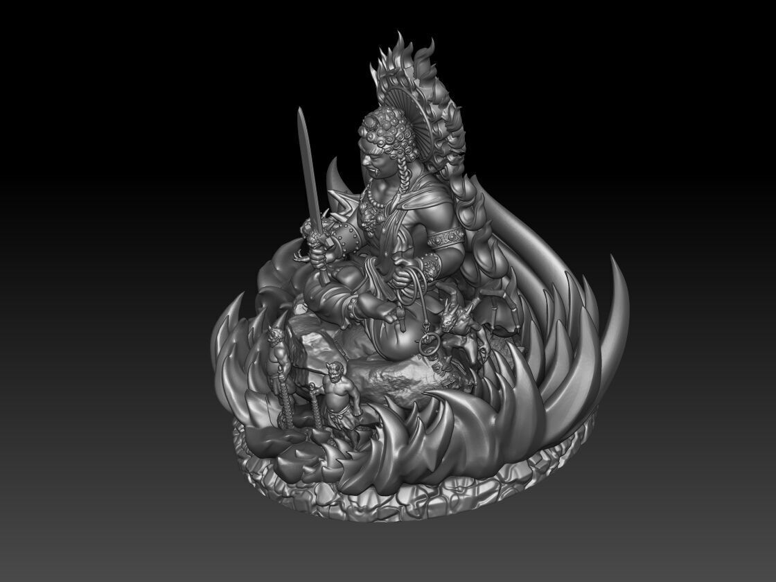 Buddha Statue of Acala 3D print model_3
