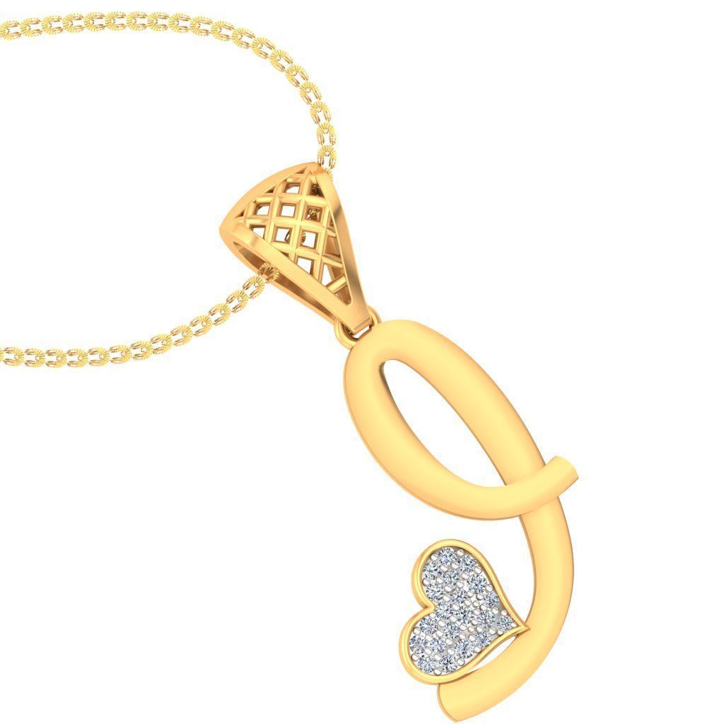 Heart Pendant Render 3dm STL OBJ FBX Details 3D print model_2