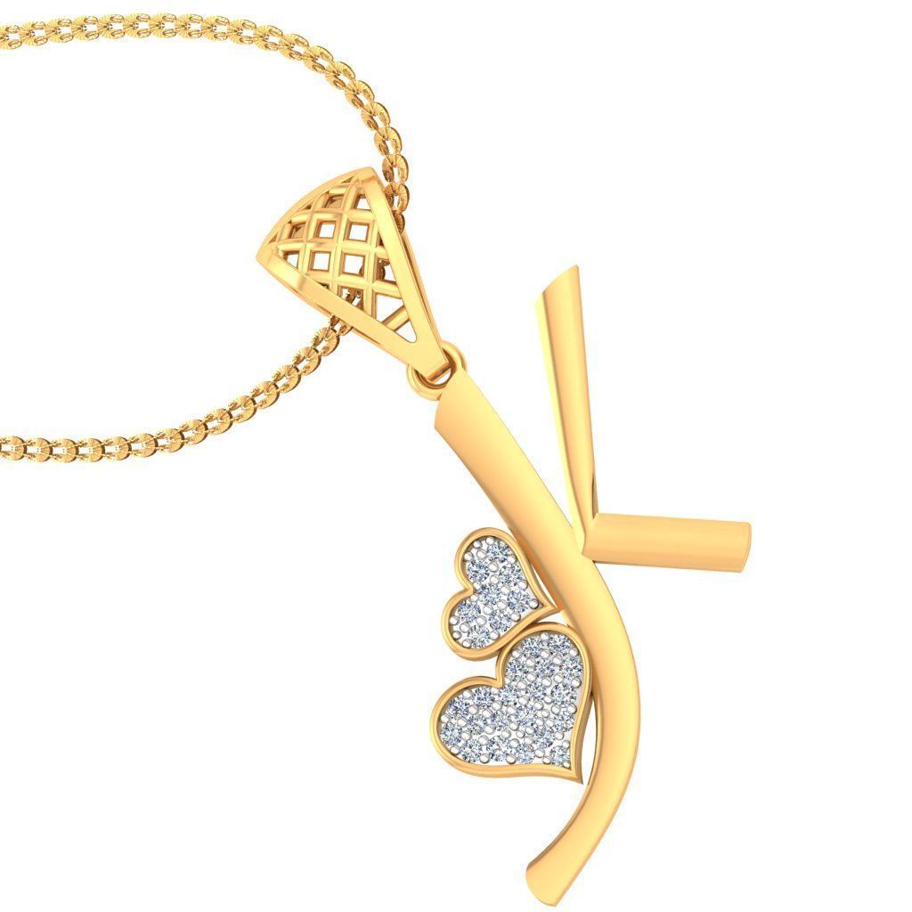 Heart Pendant Render 3dm STL OBJ FBX Details 3D print model_2