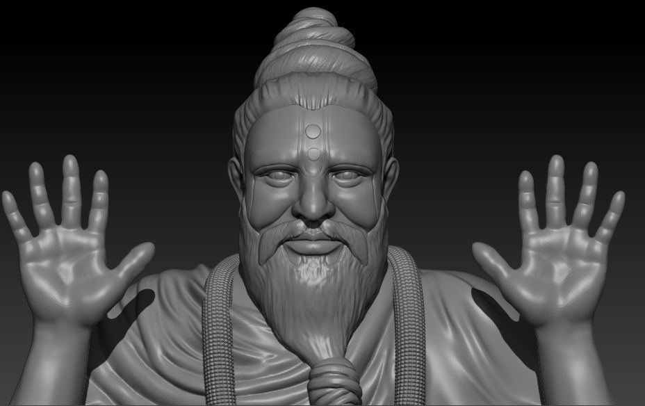 Premanand ji maharaj statue 3D print model_1