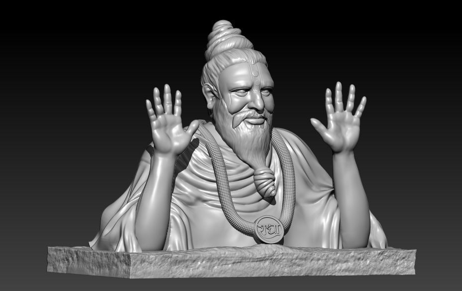 Premanand ji maharaj statue 3D print model_4