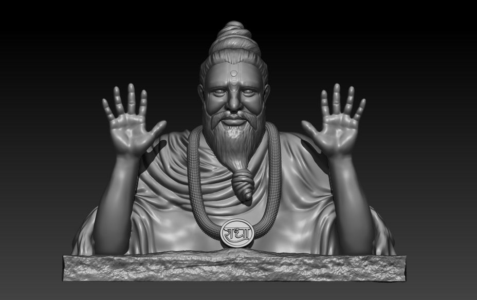 Premanand ji maharaj statue 3D print model_2