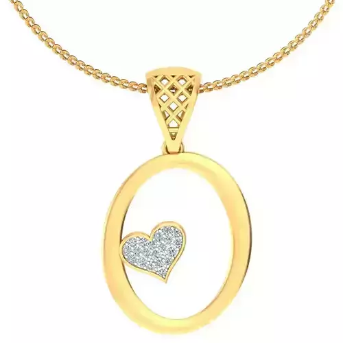 Heart Pendant Render 3dm STL OBJ FBX Details 3D print model