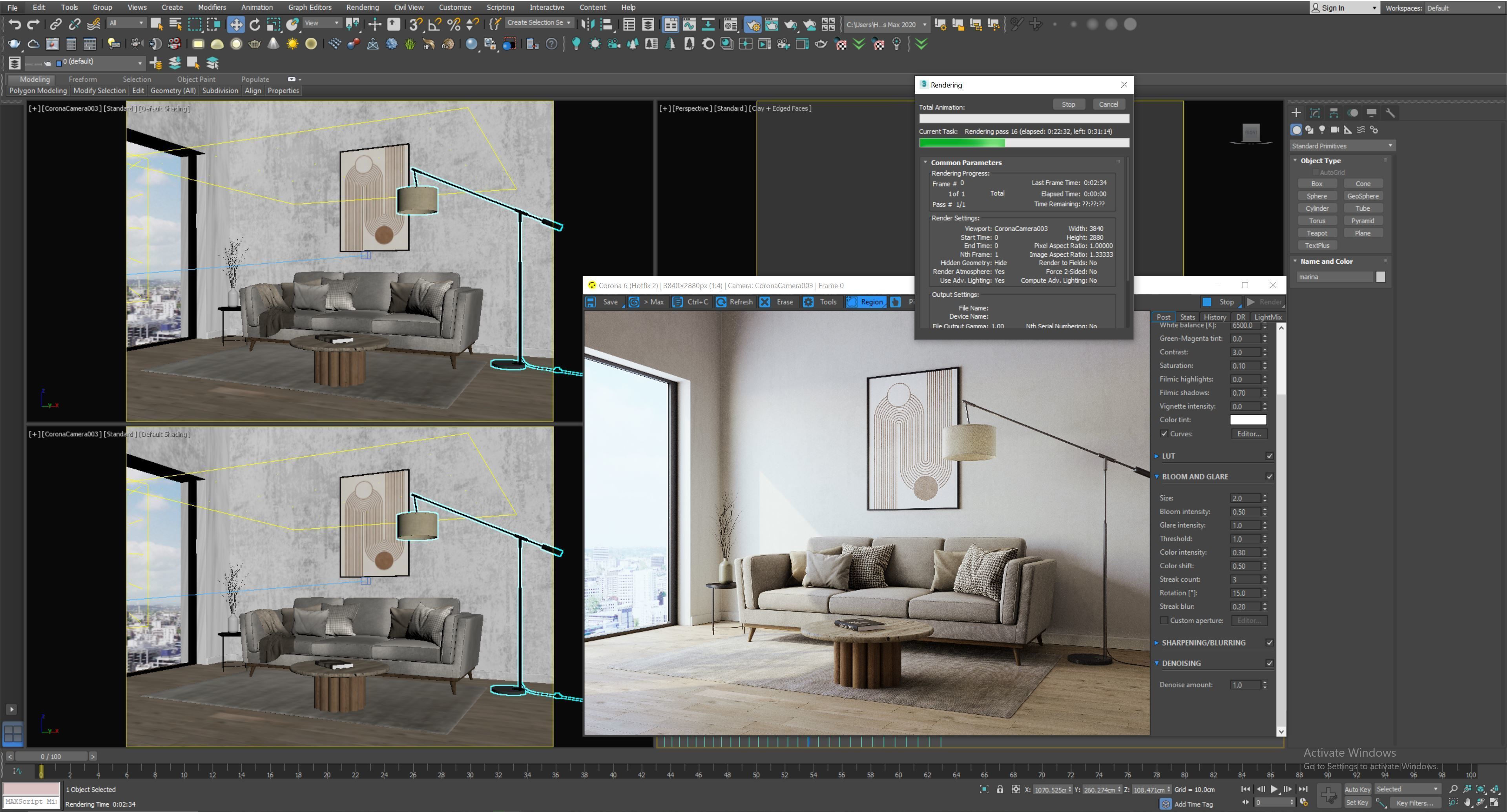 interior living room scene 55 3D model_2