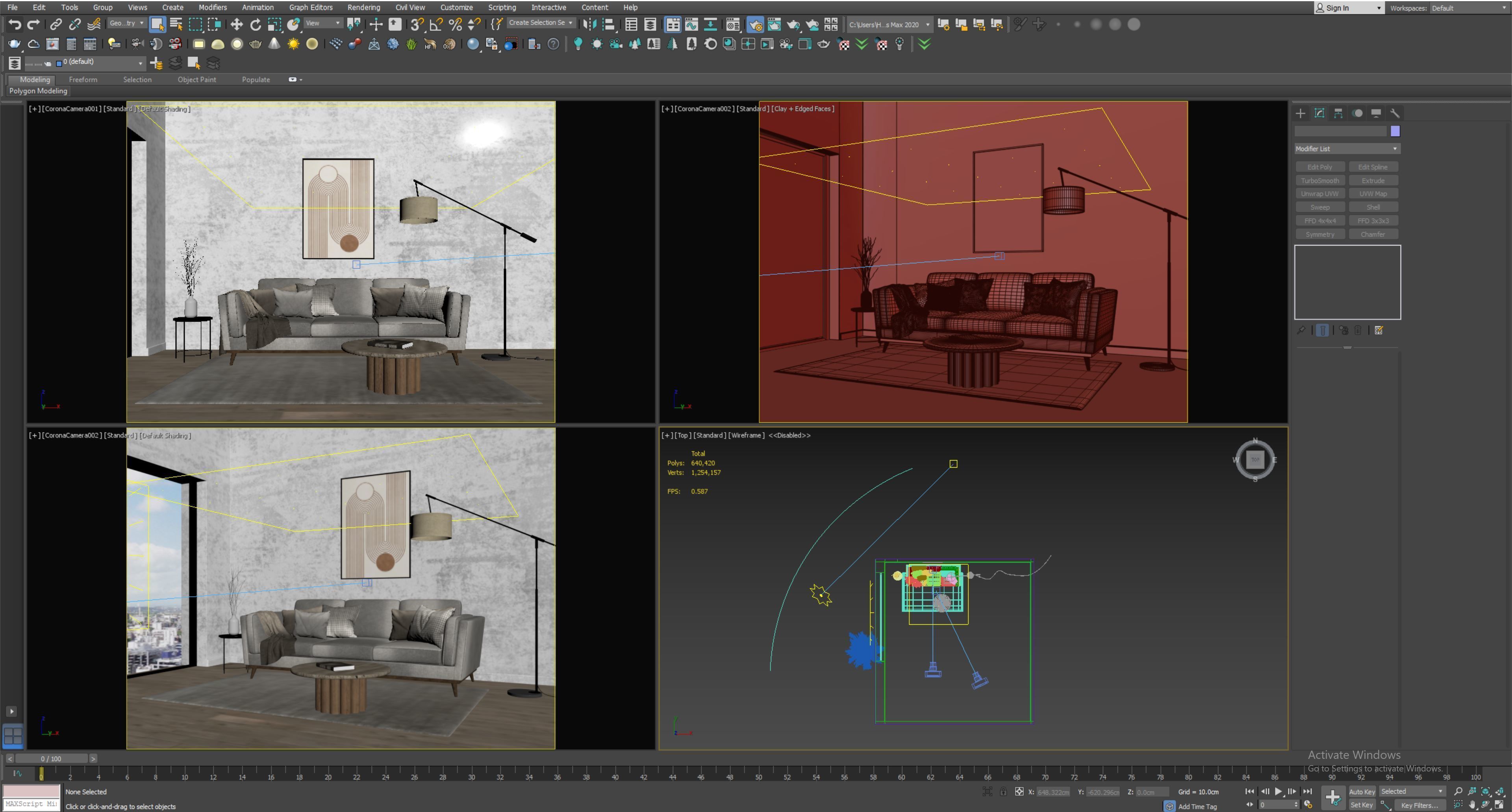 interior living room scene 55 3D model_4