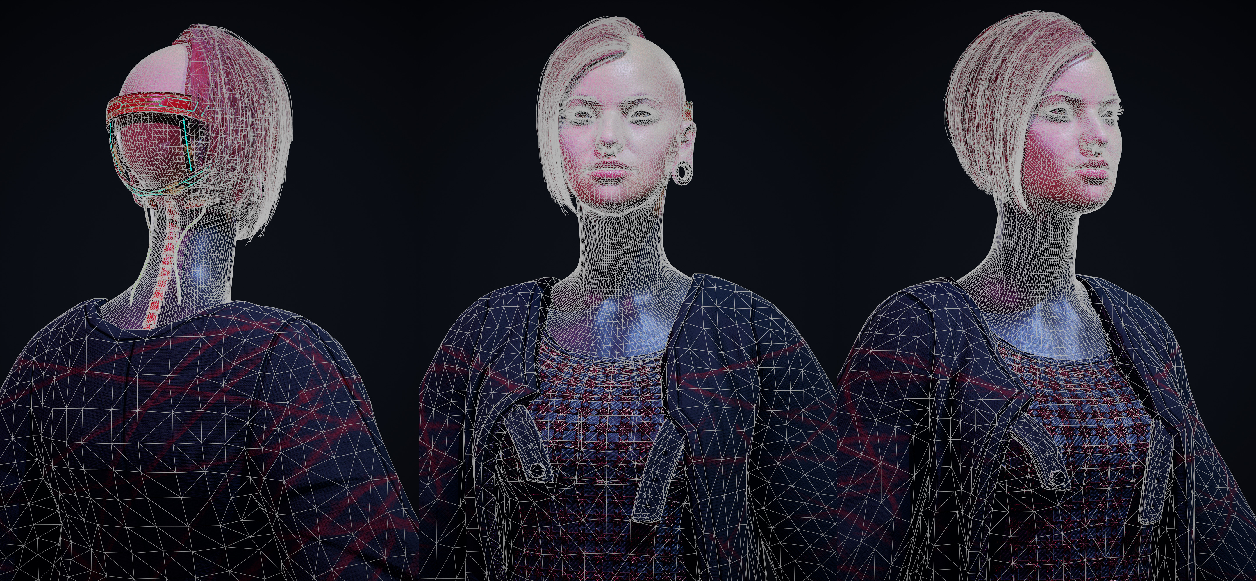 Cyber Cultist v2 Low-poly 3D model_8