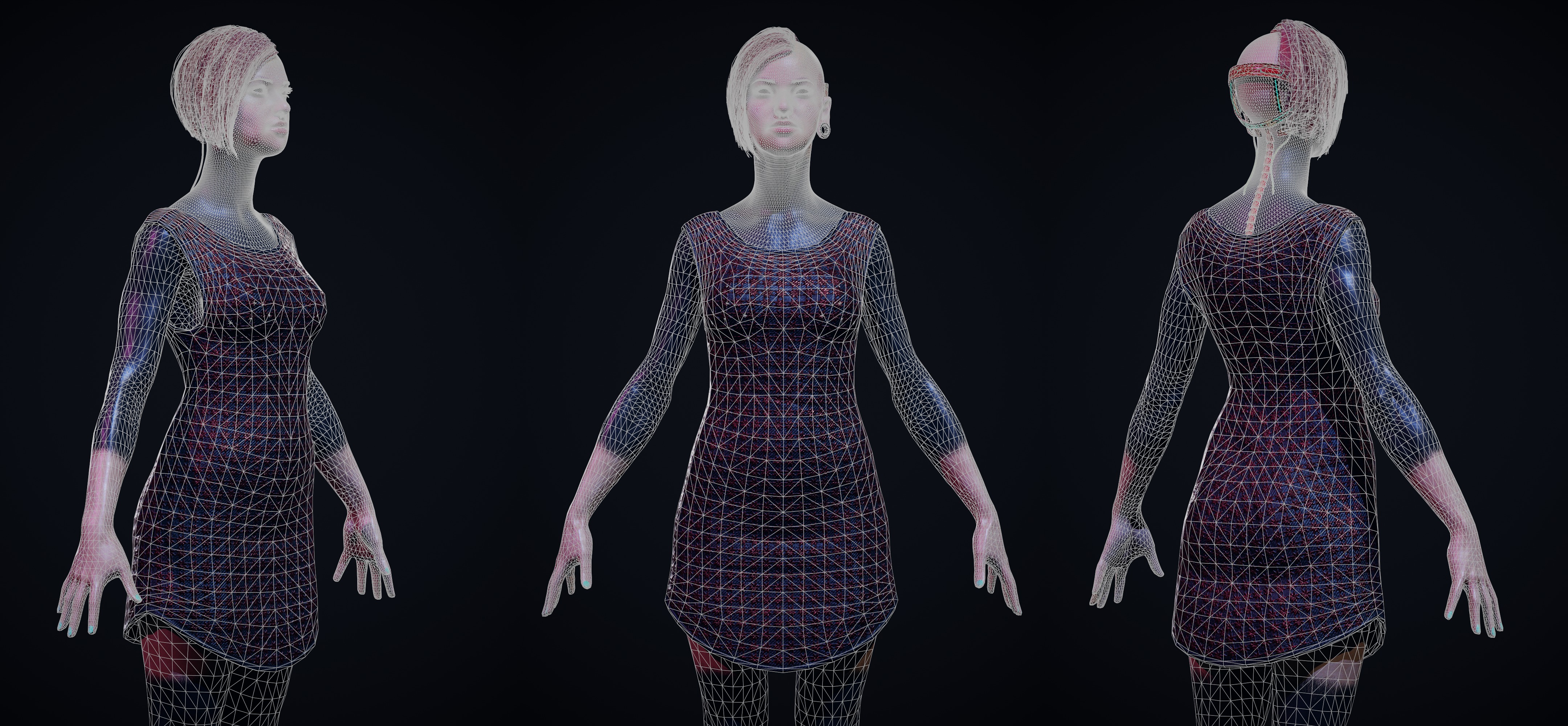 Cyber Cultist v2 Low-poly 3D model_4