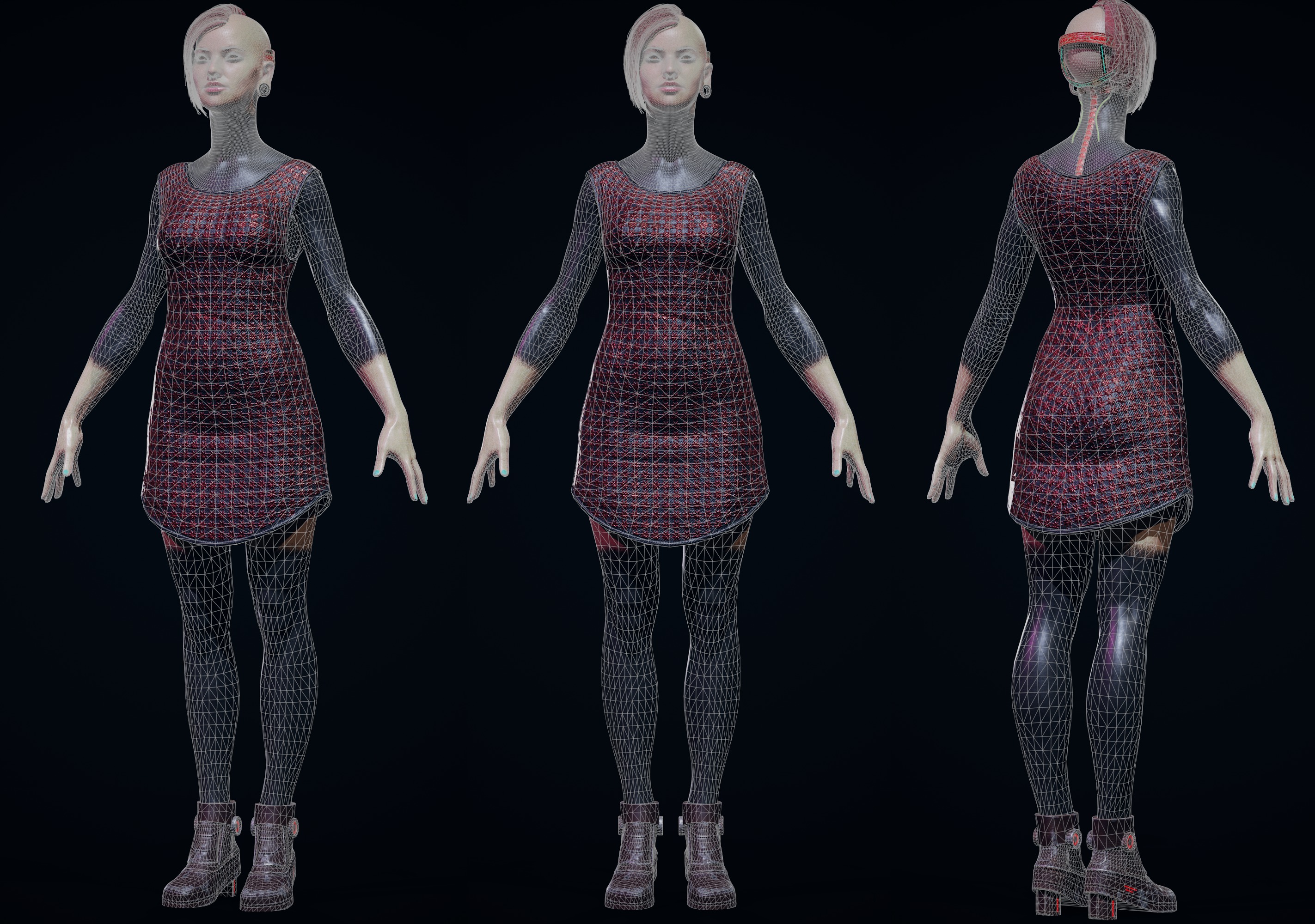 Cyber Cultist v2 Low-poly 3D model_6