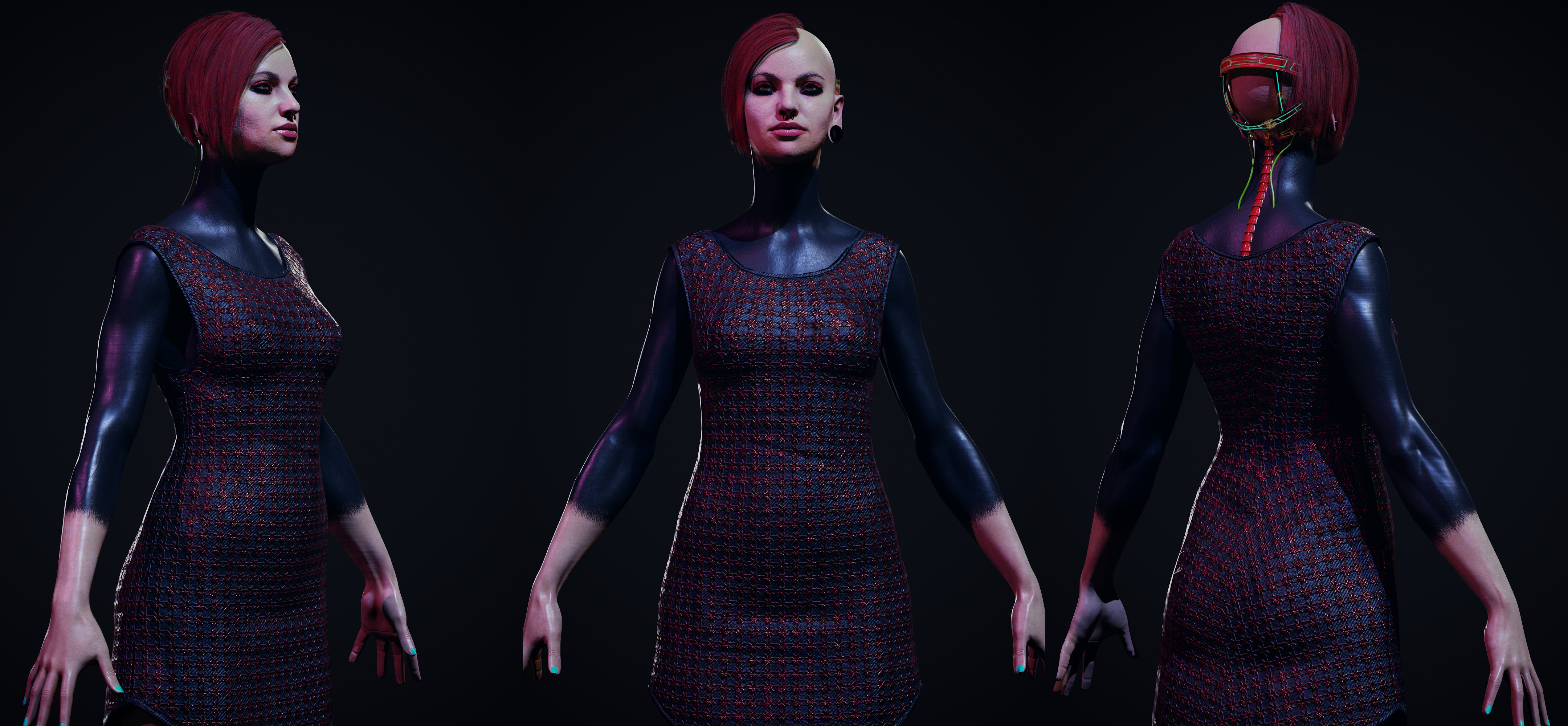 Cyber Cultist v2 Low-poly 3D model_3