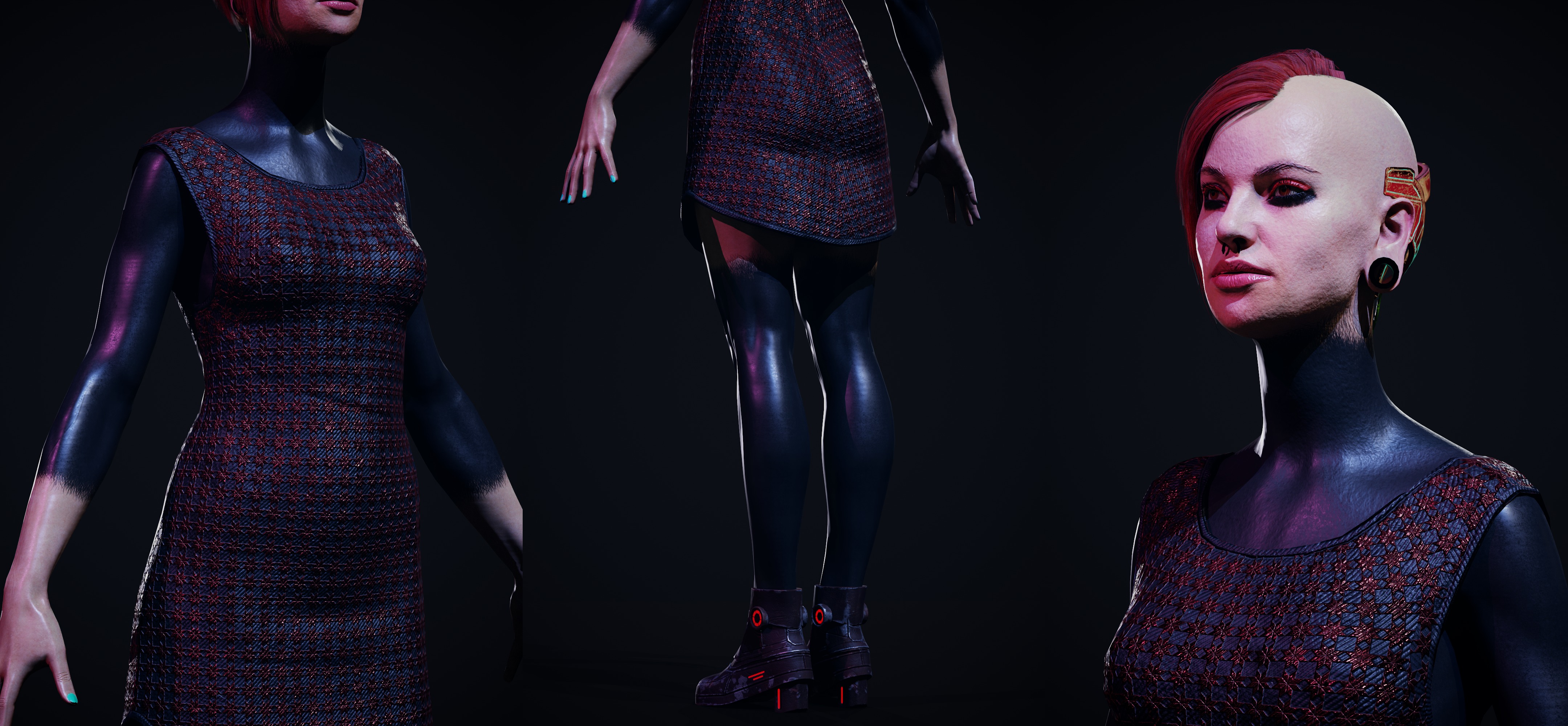 Cyber Cultist v2 Low-poly 3D model_7