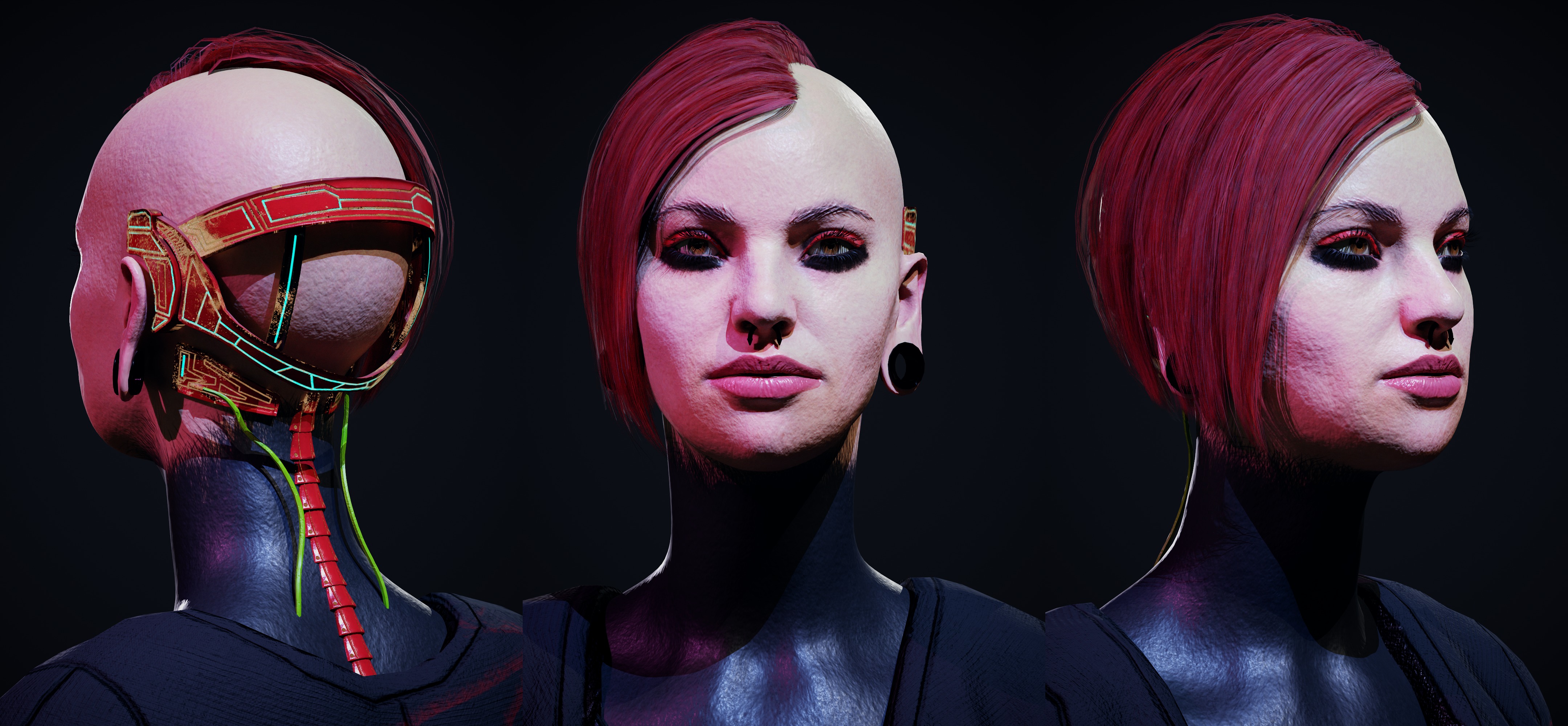 Cyber Cultist v2 Low-poly 3D model_2