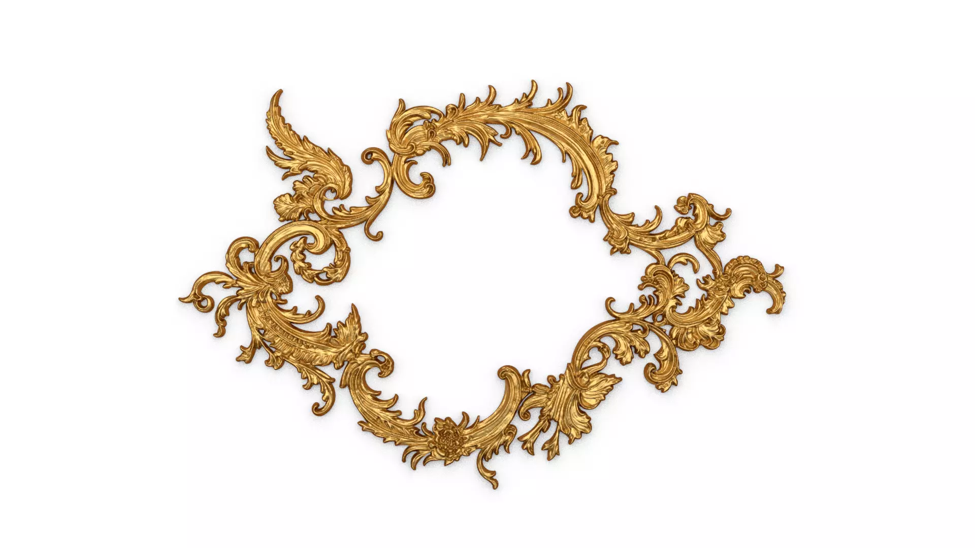 Plaster decorative frame ornament 27 3D model_0