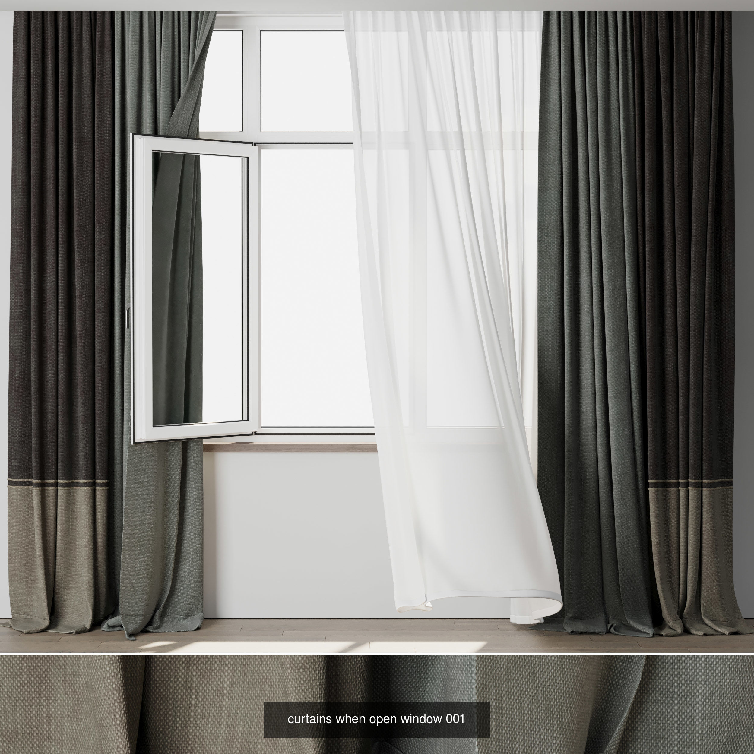 Collection curtains when open window  _1