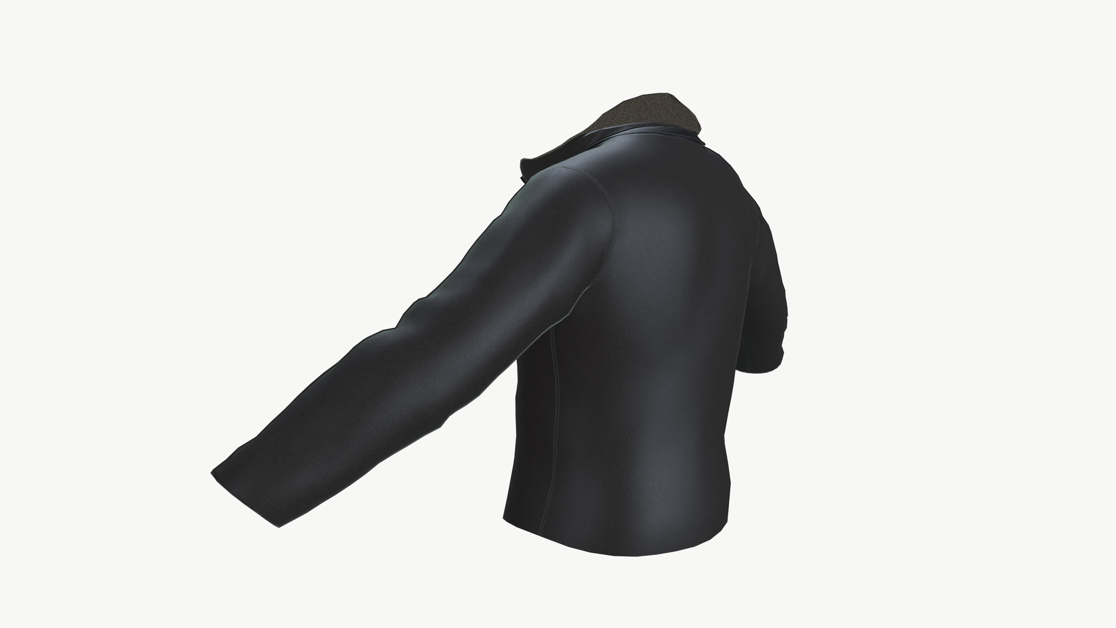 Winter jacket Low-poly 3D model_5