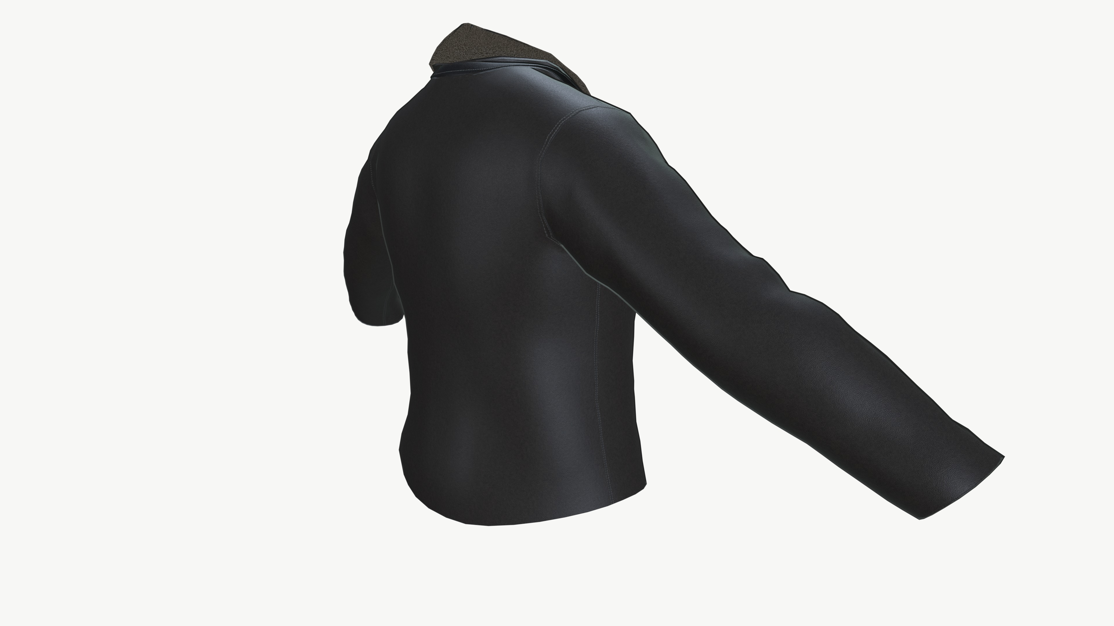 Winter jacket Low-poly 3D model_2