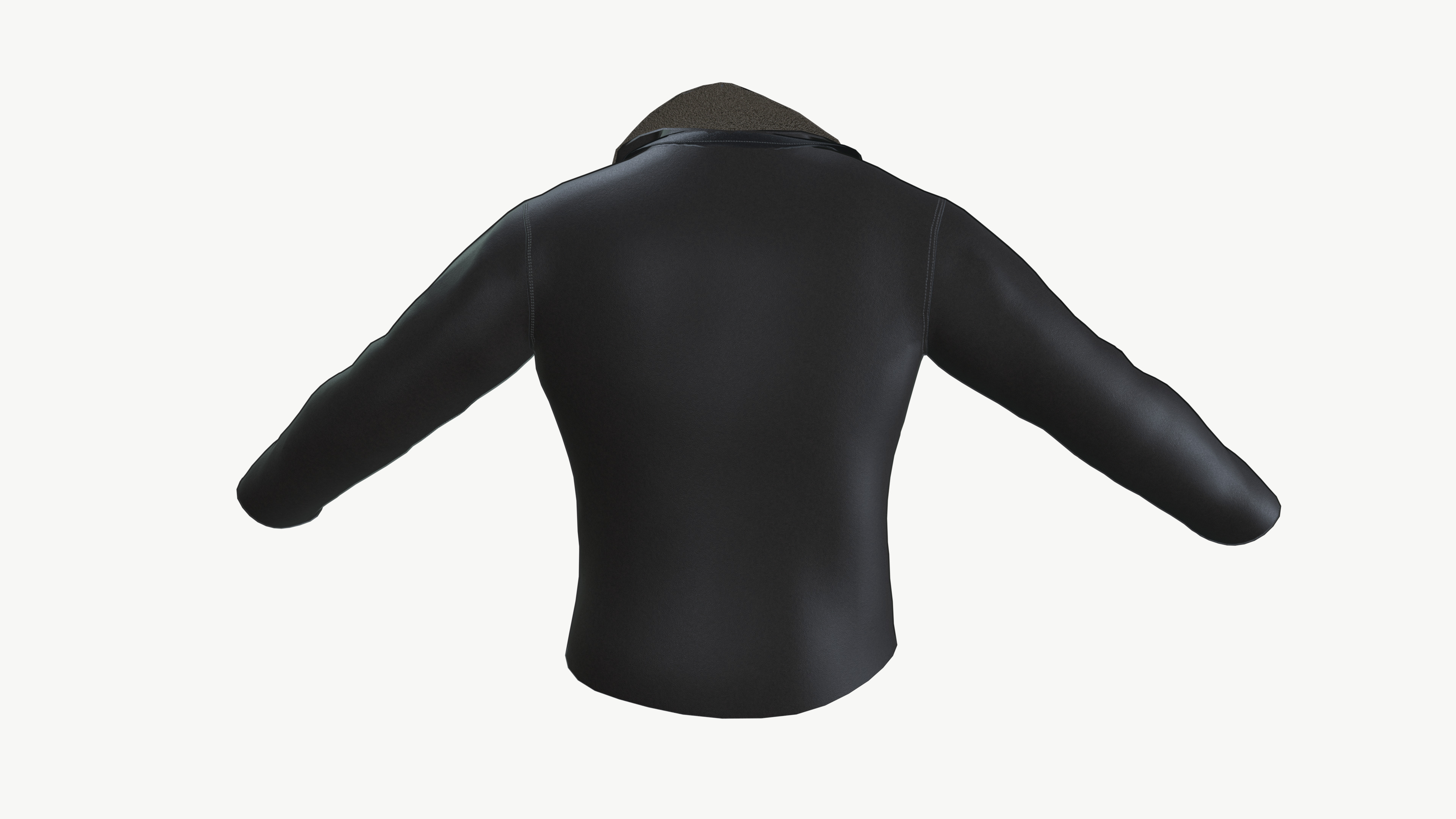 Winter jacket Low-poly 3D model_3