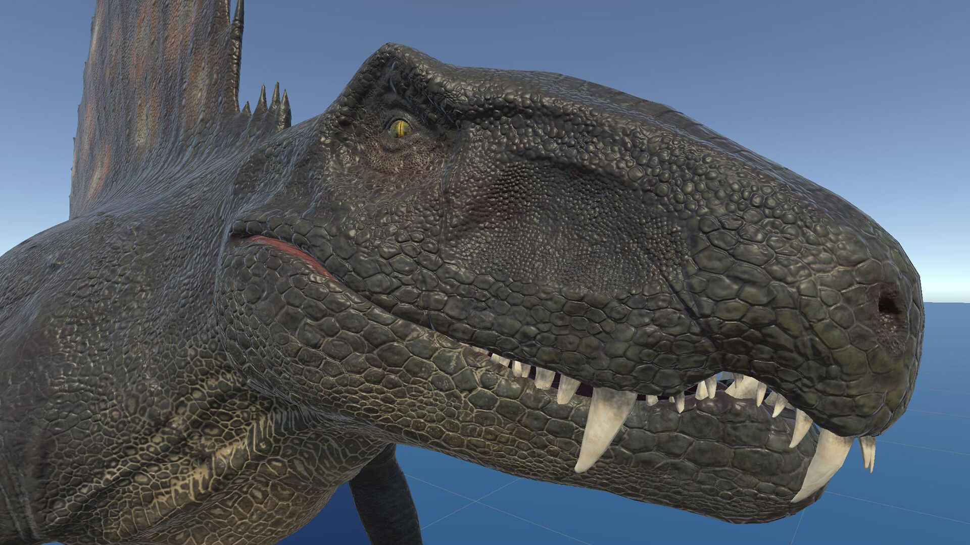 Dinosaur Dimetrodon Dinosaur - Unity Project Low-poly 3D model_13