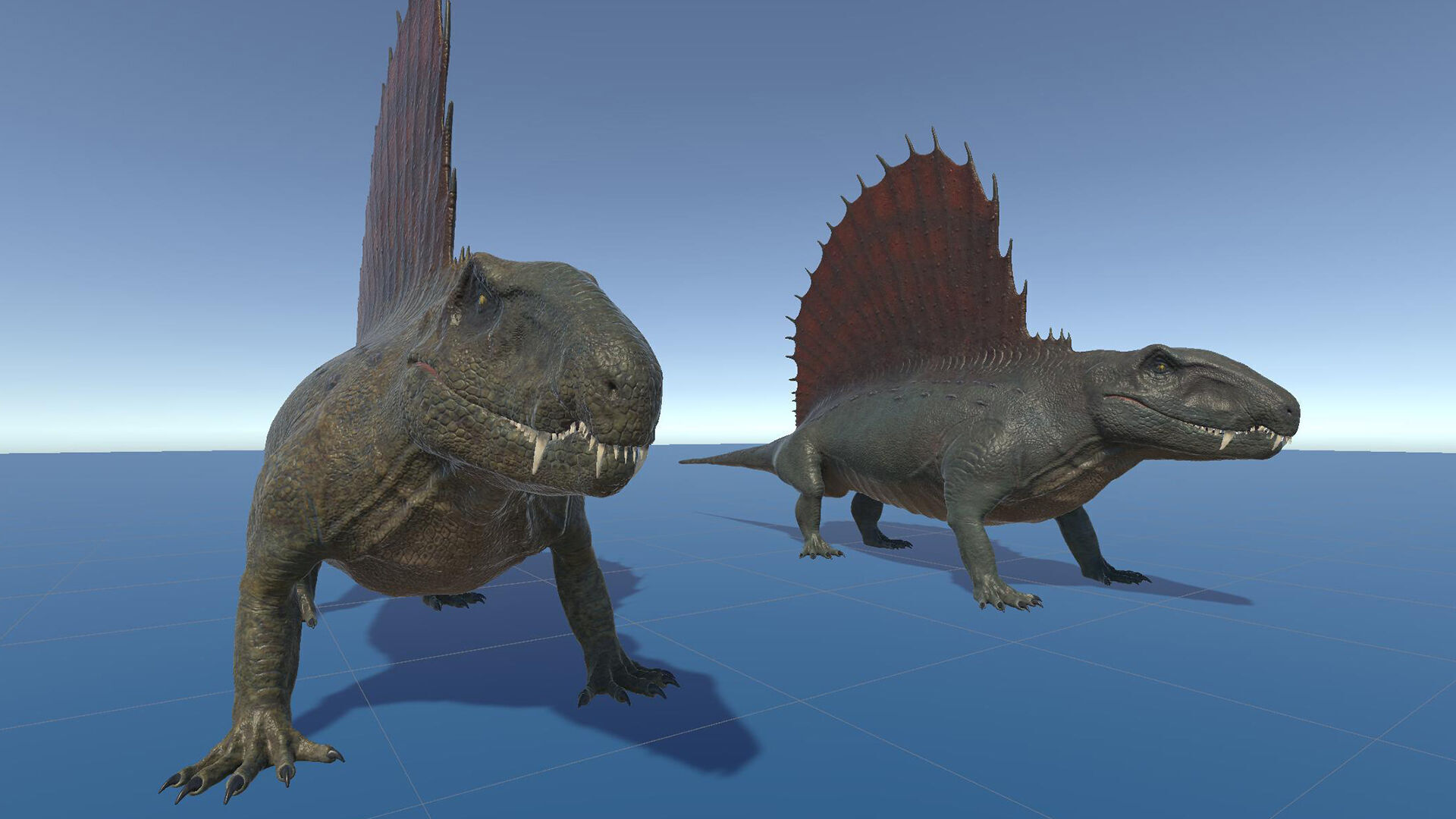 Dinosaur Dimetrodon Dinosaur - Unity Project Low-poly 3D model_10