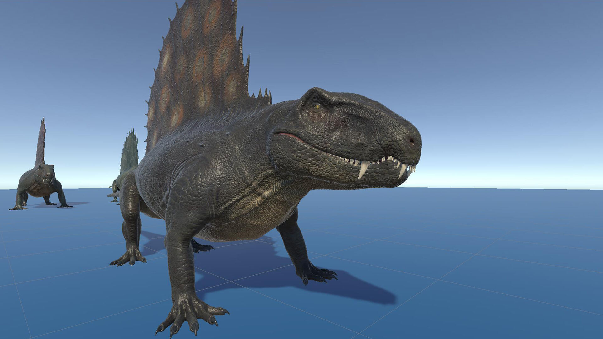 Dinosaur Dimetrodon Dinosaur - Unity Project Low-poly 3D model_14