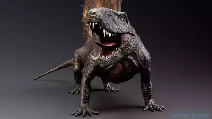 Dimetrodon Dinosaur - Unity Project Low-poly 3D model