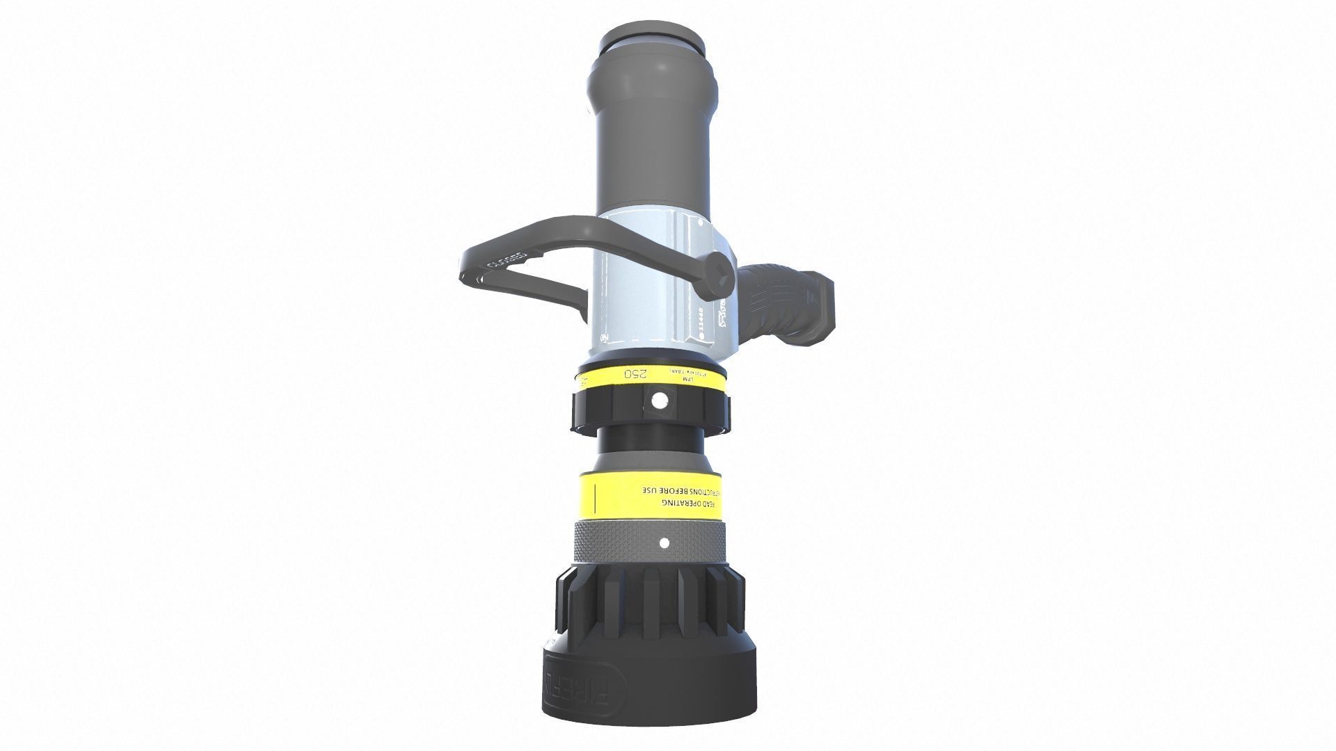 Rosenbauer RB6 Portable Monitor Low-poly 3D model_2