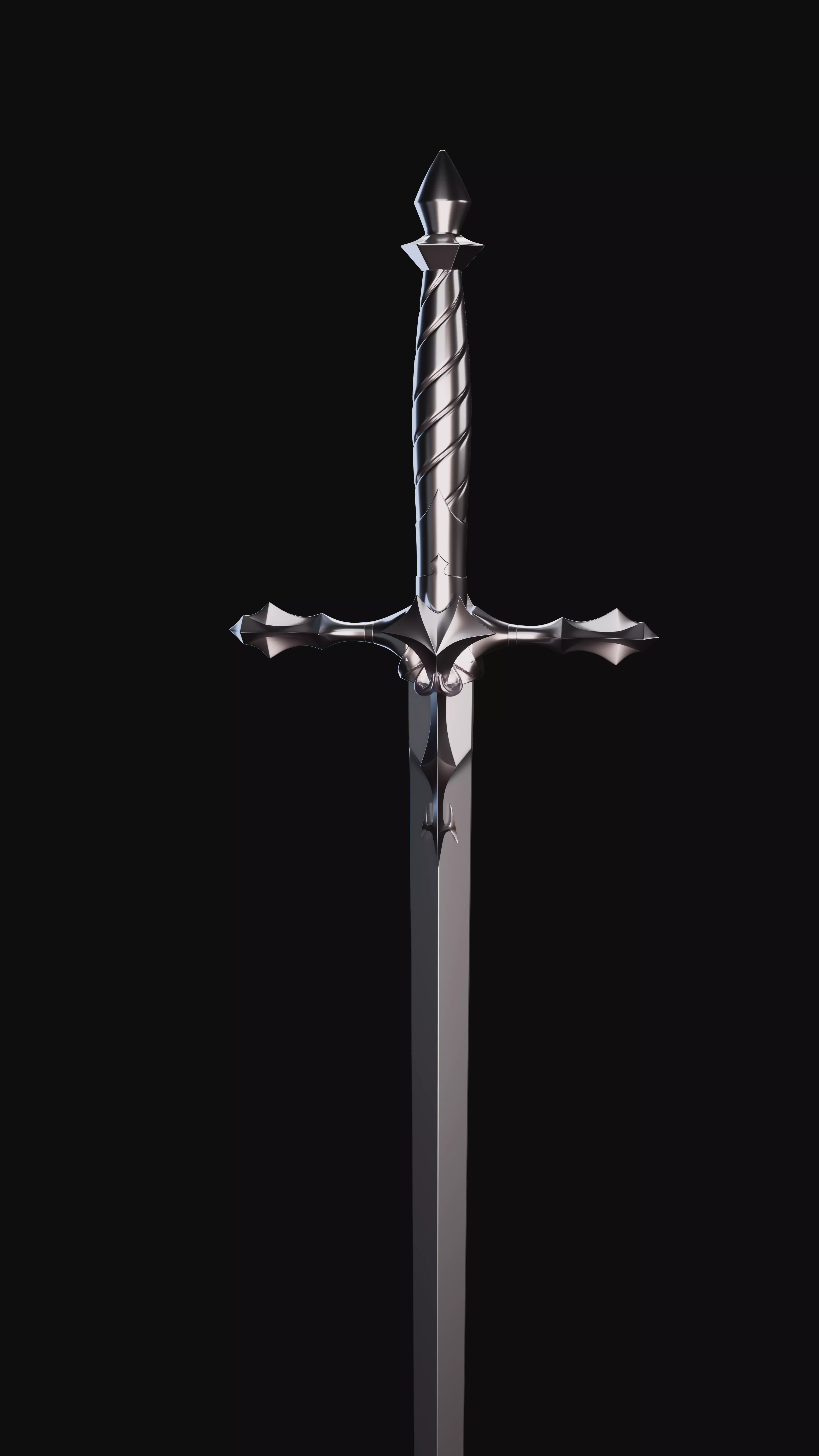 Alucard Heirloom Sword realszie cosplay prop 3D print model_0