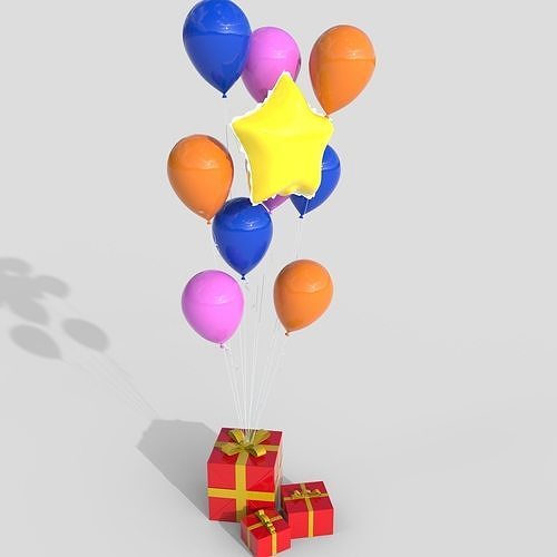 Christmas Gift Wrapping Stack 3D model