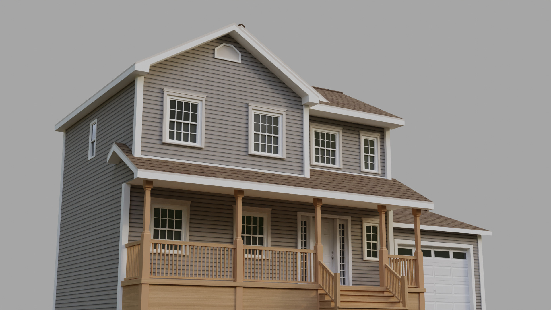 Low Poly house 20 Low-poly 3D model_3