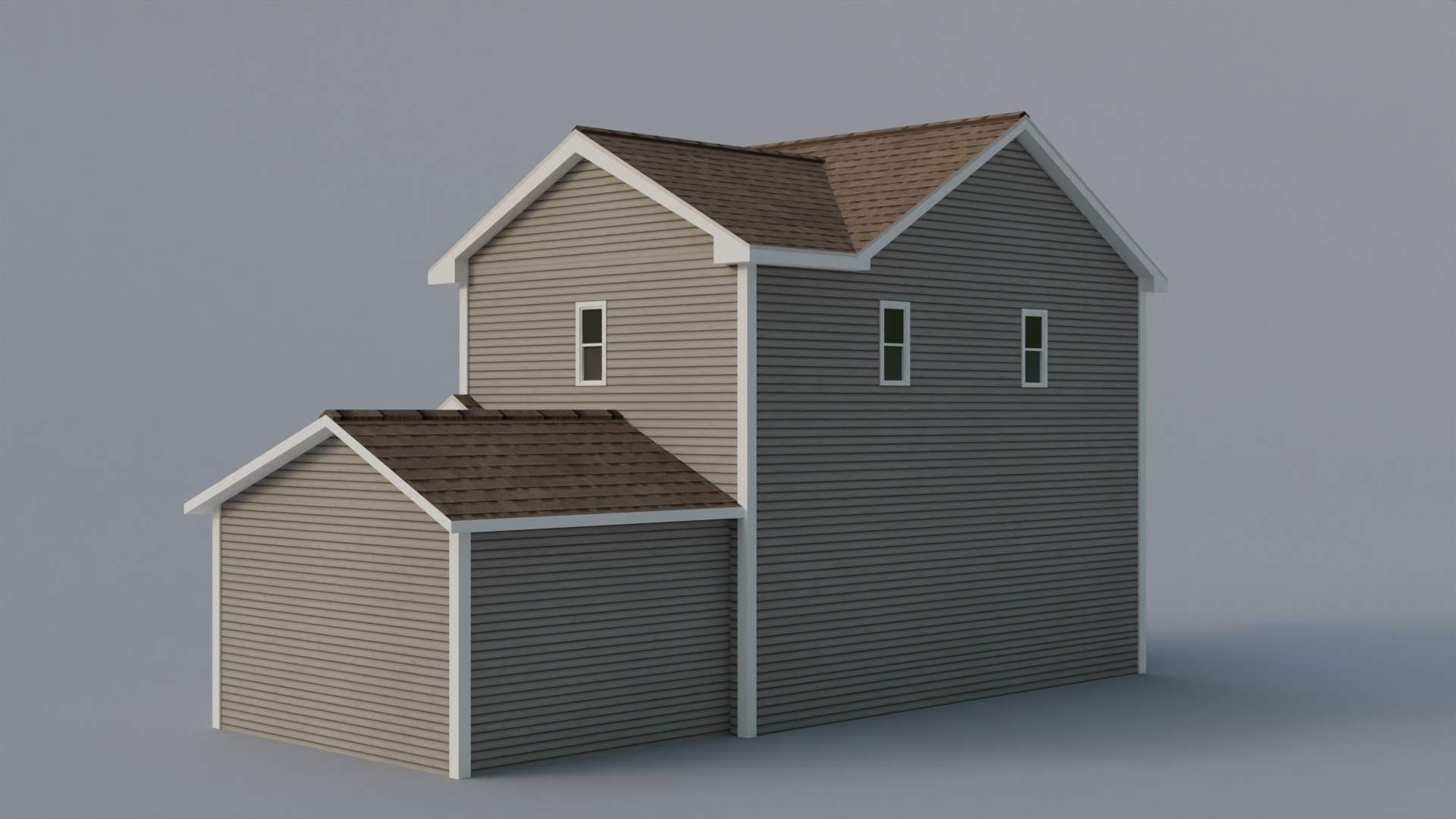 Low Poly house 20 Low-poly 3D model_6