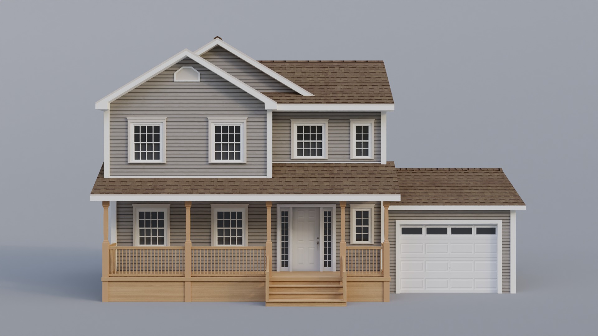 Low Poly house 20 Low-poly 3D model_1