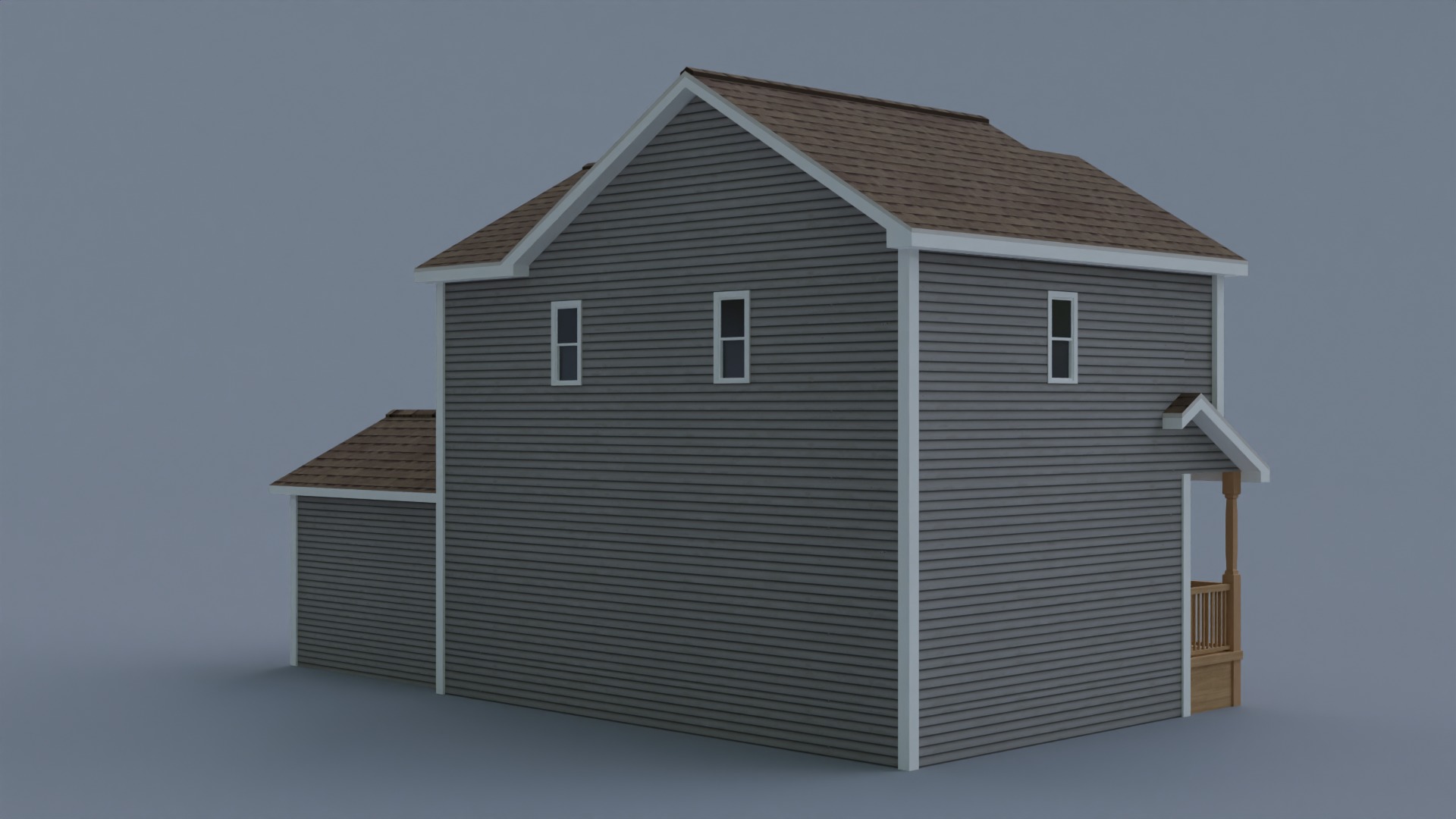 Low Poly house 20 Low-poly 3D model_7