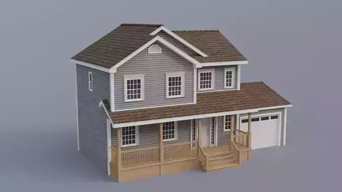 Low Poly house 20 Low-poly 3D model