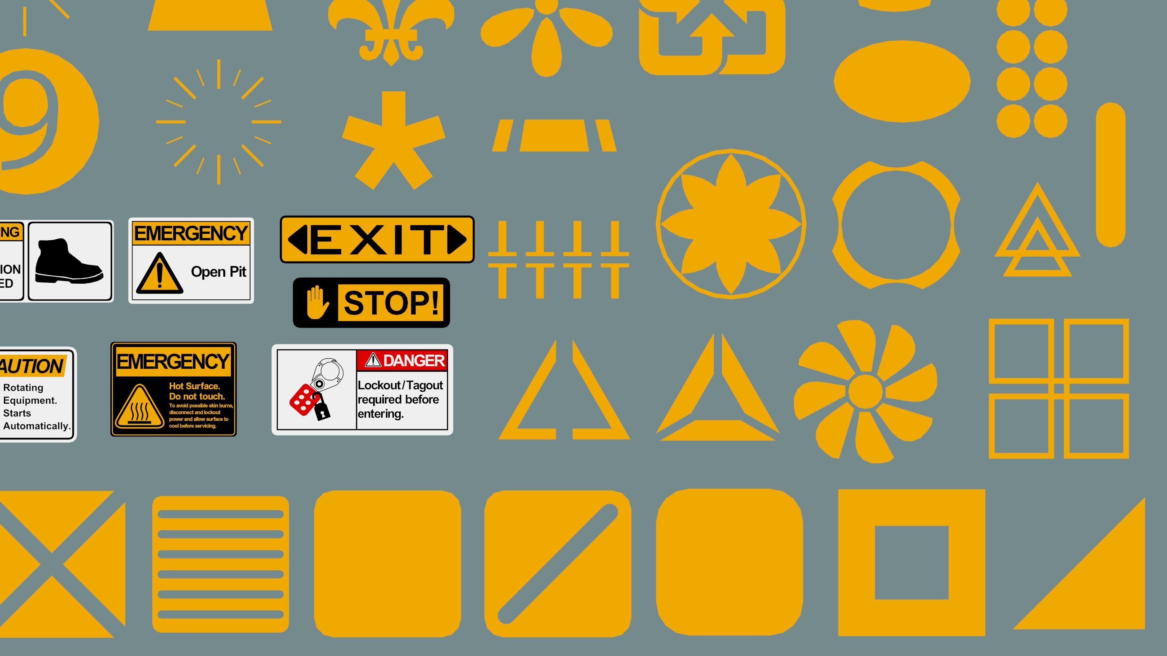 Polygon Decals 201 pieces - Collection 2 Low-poly 3D model_18