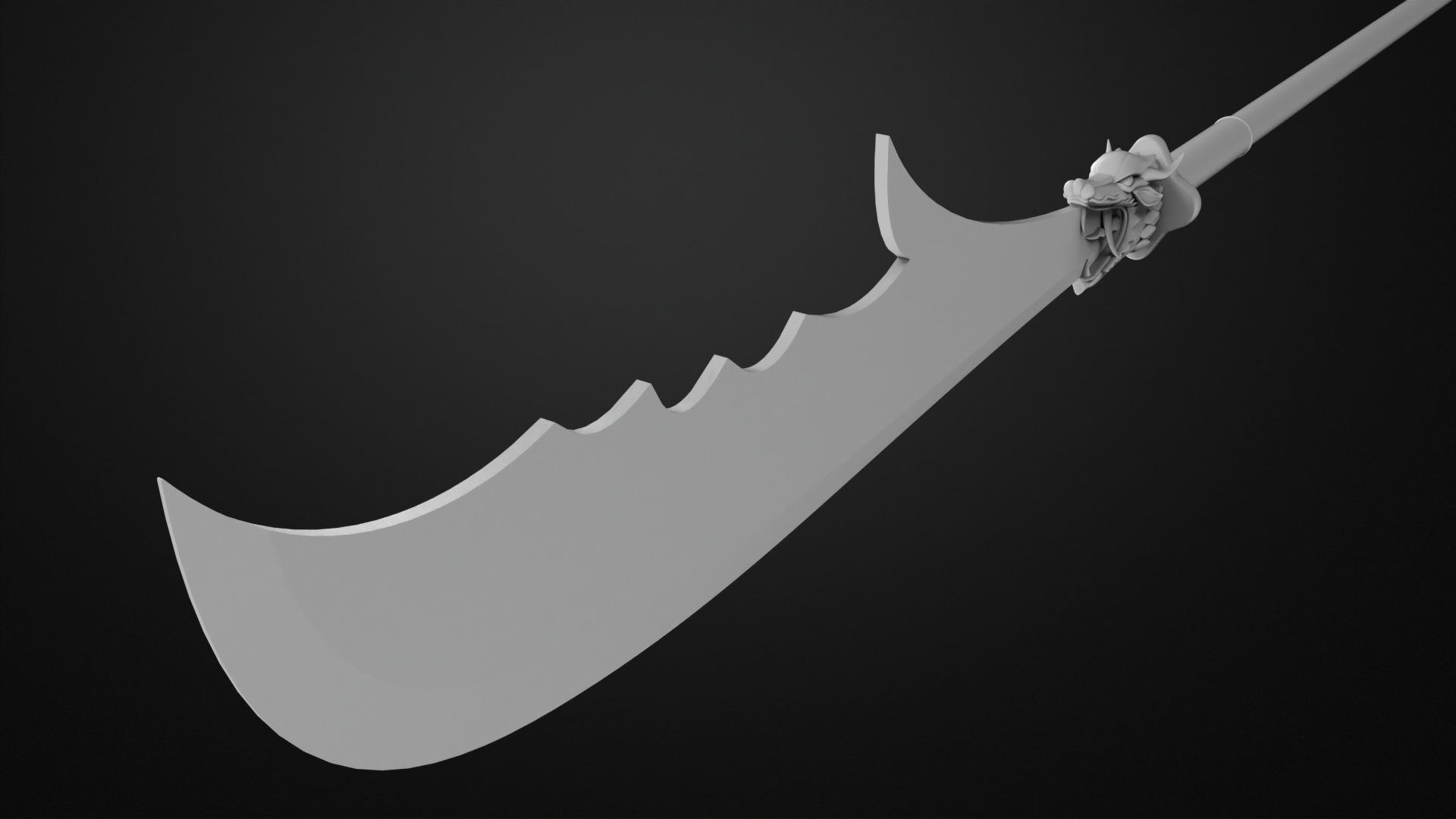 Weapons Encyclopedia 159 Engetsutou 3D print model_4