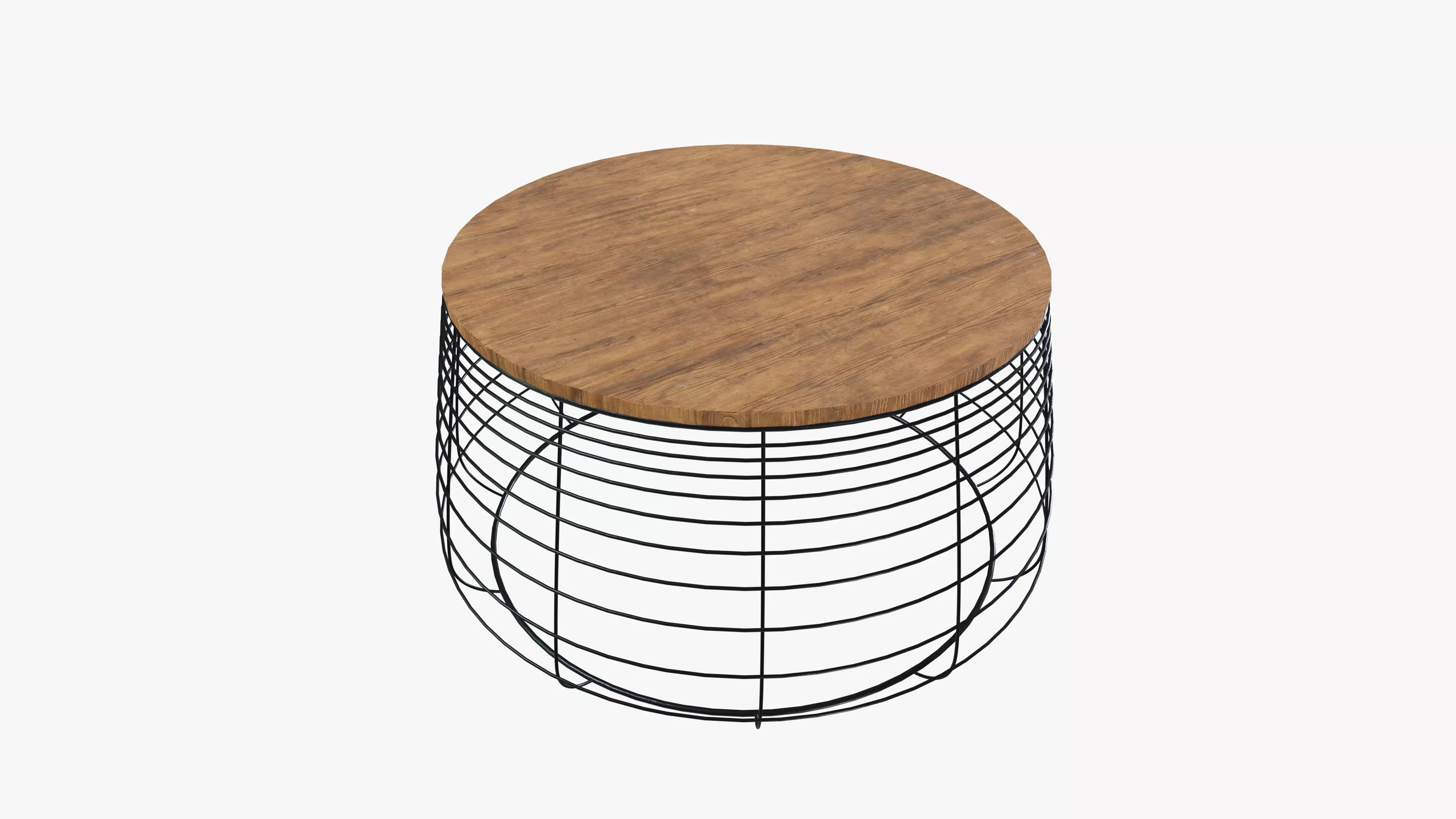 Coffee table Low-poly 3D model_0