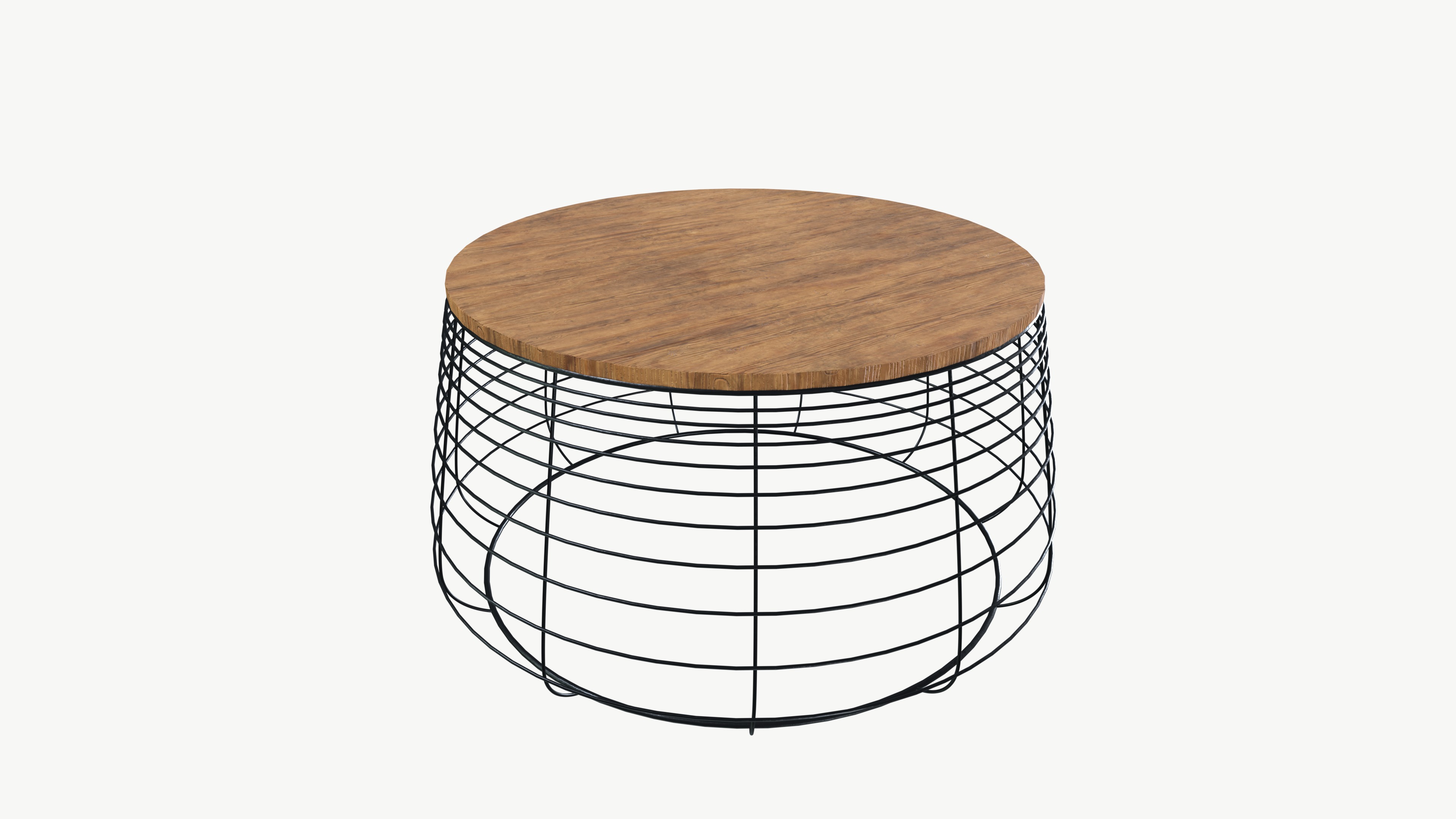 Coffee table Low-poly 3D model_2