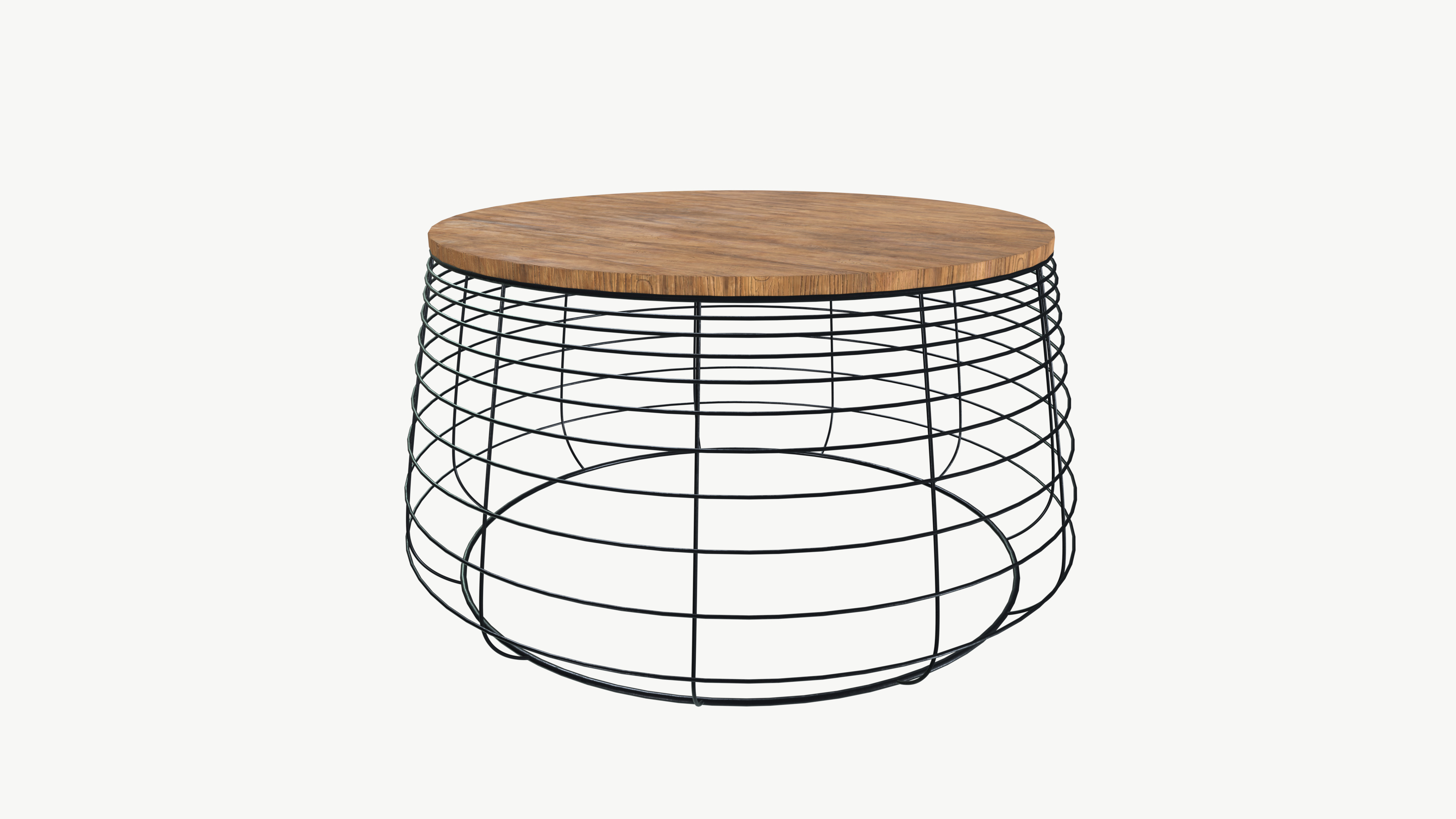 Coffee table Low-poly 3D model_6