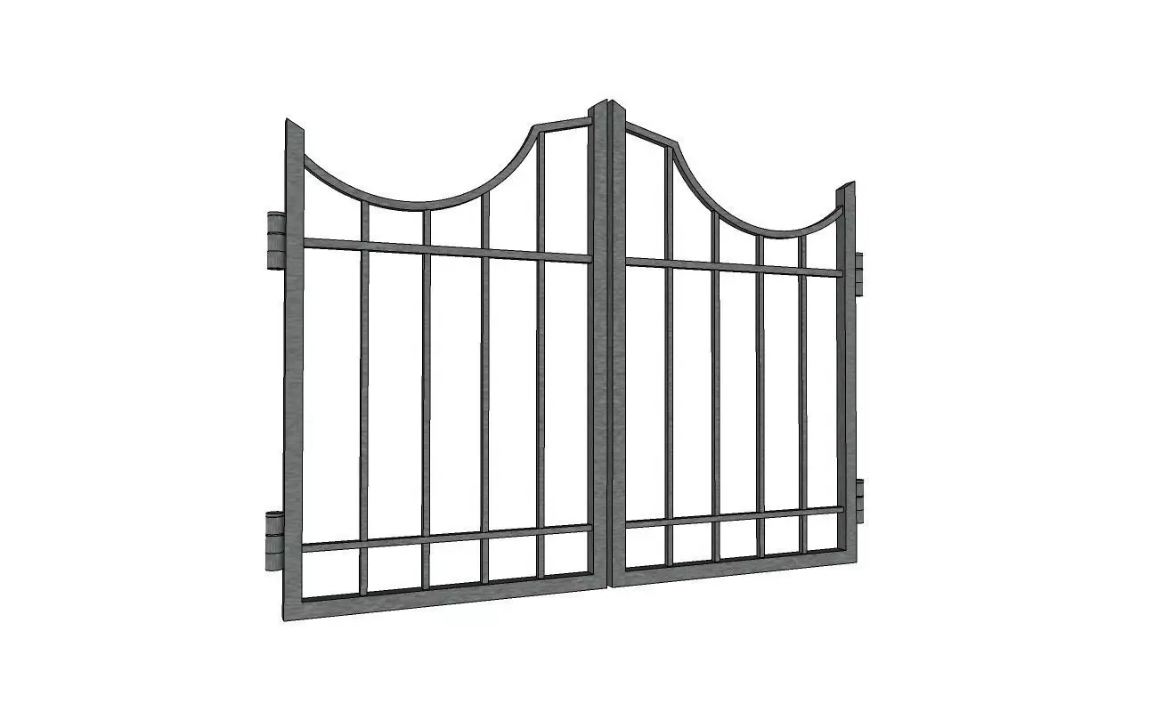 Steel gate  3D model_0