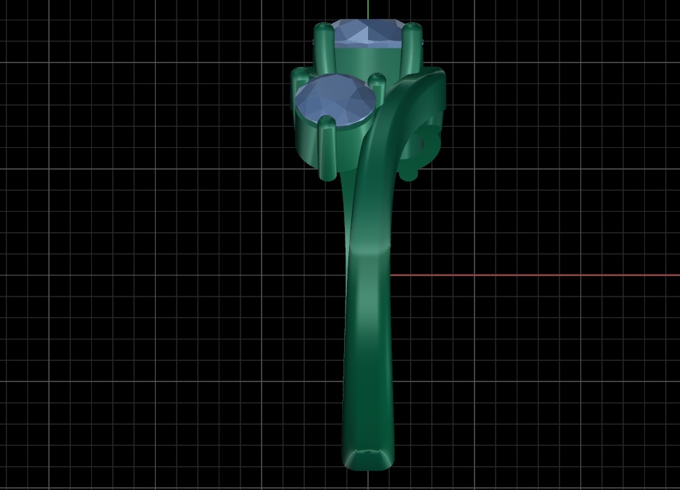 3 stone engagement ring 3D print model_28