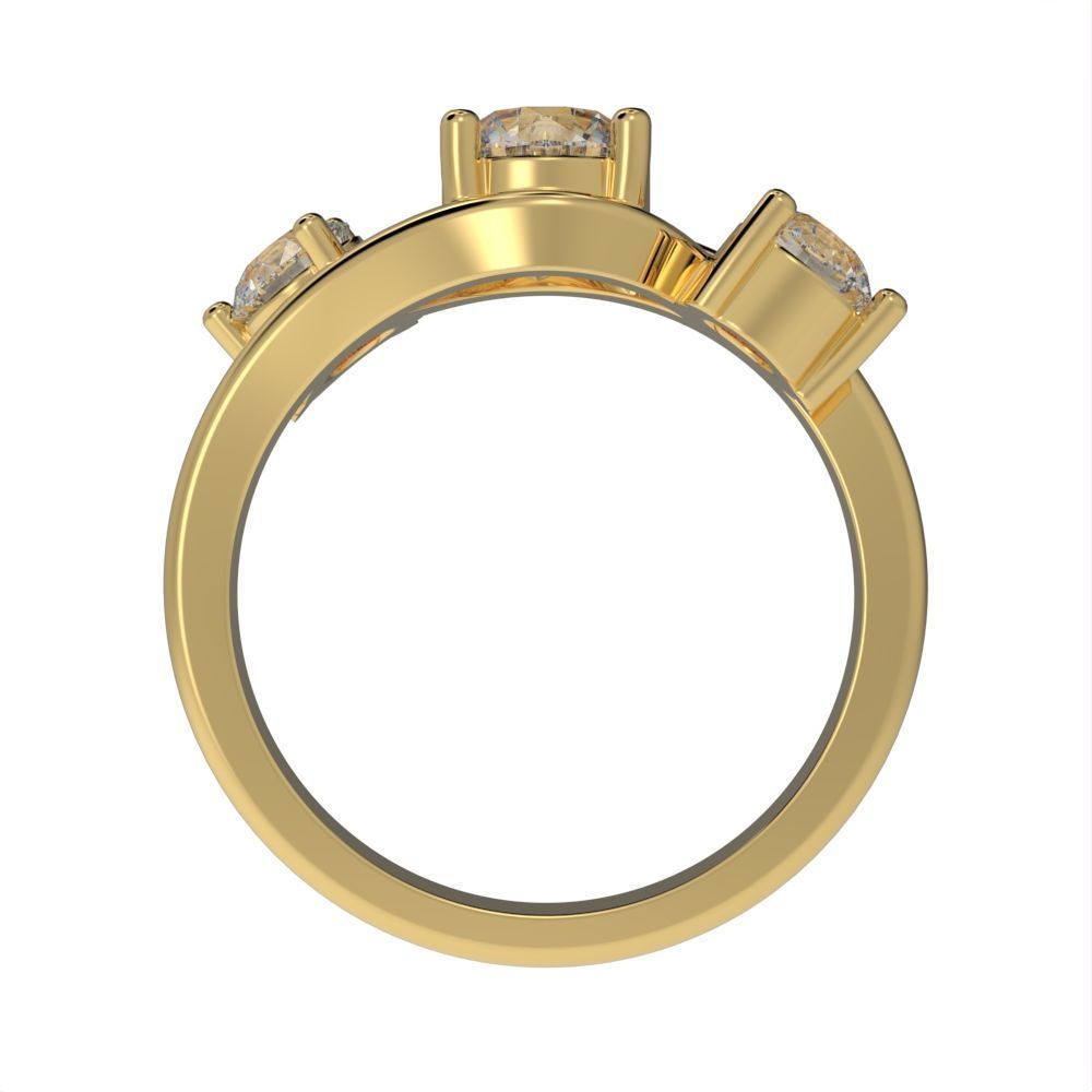 3 stone engagement ring 3D print model_18
