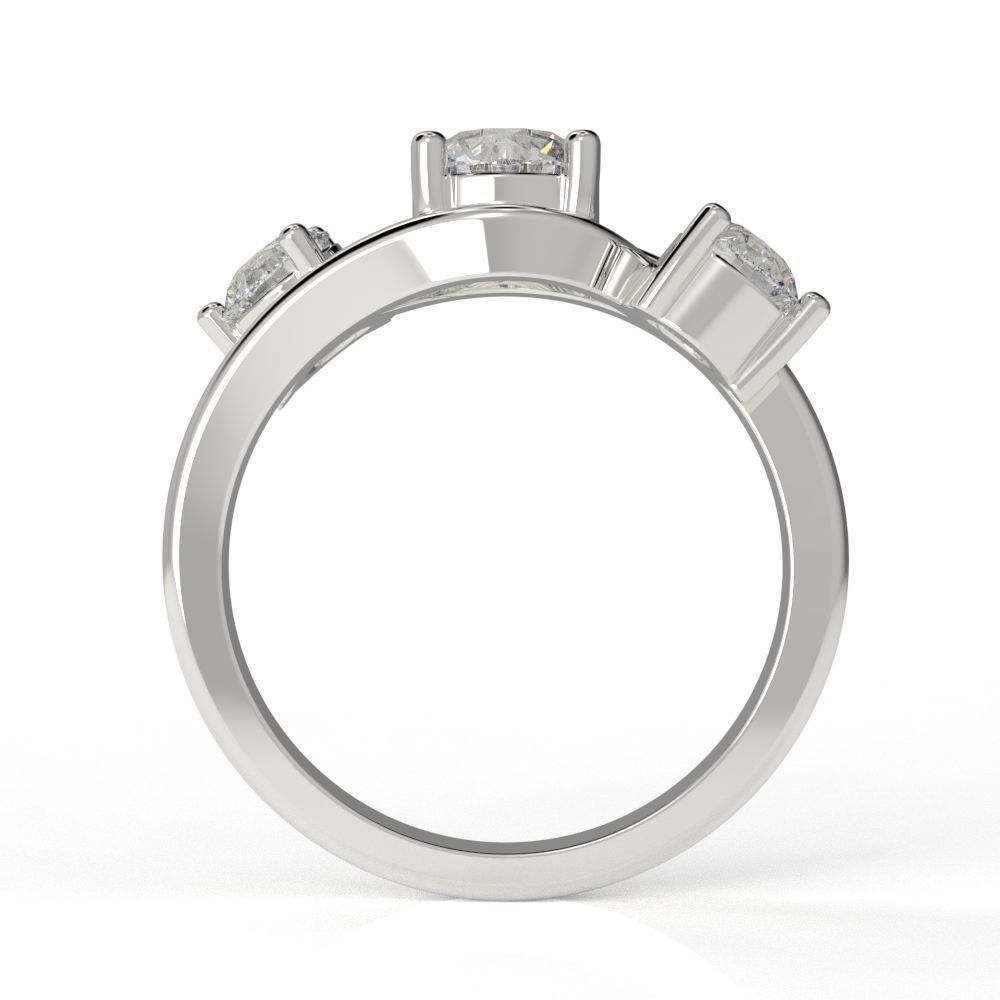 3 stone engagement ring 3D print model_25