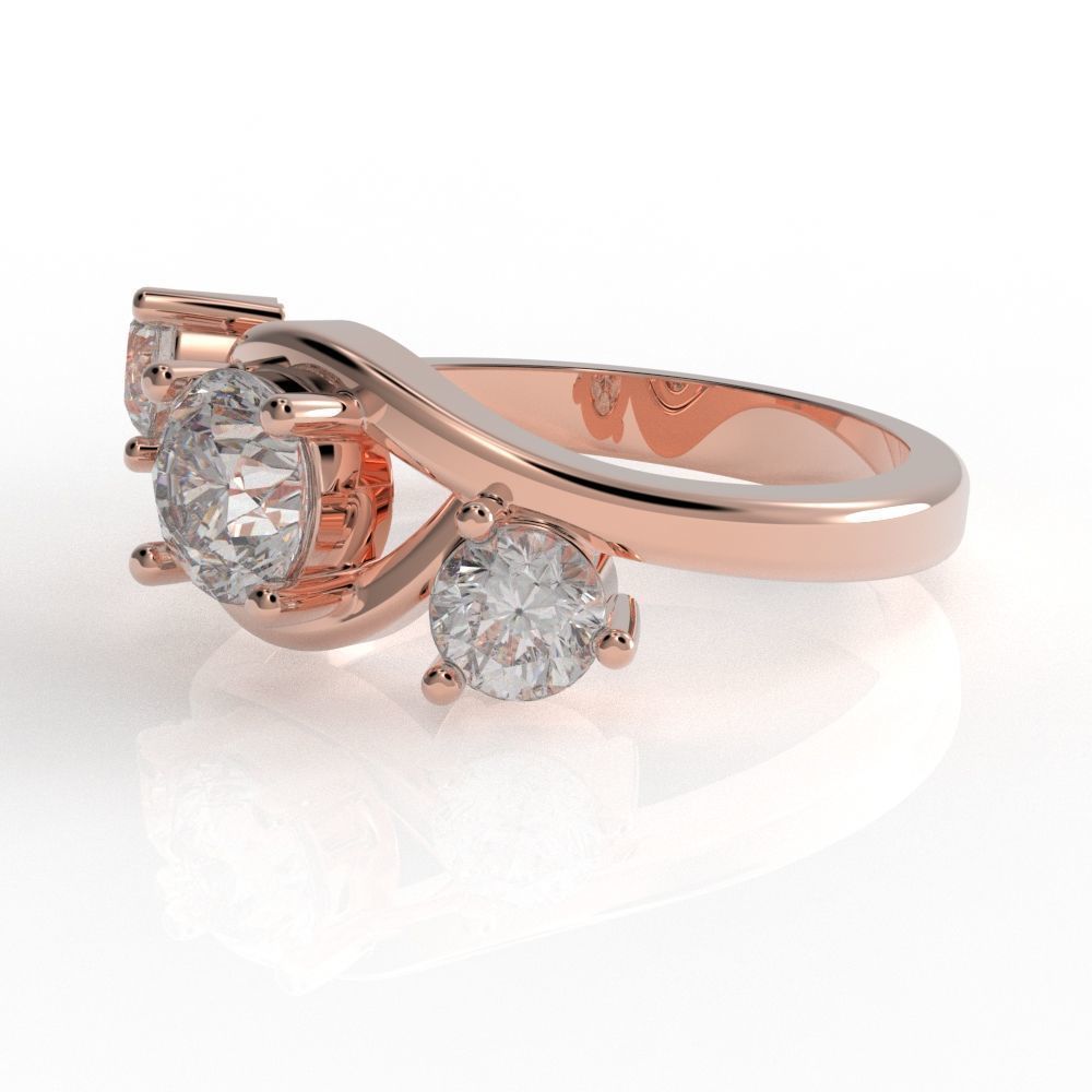 3 stone engagement ring 3D print model_6
