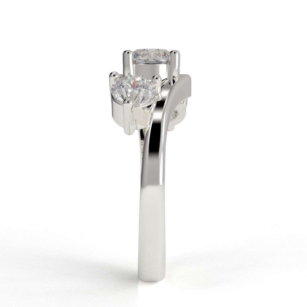 3 stone engagement ring 3D print model_23