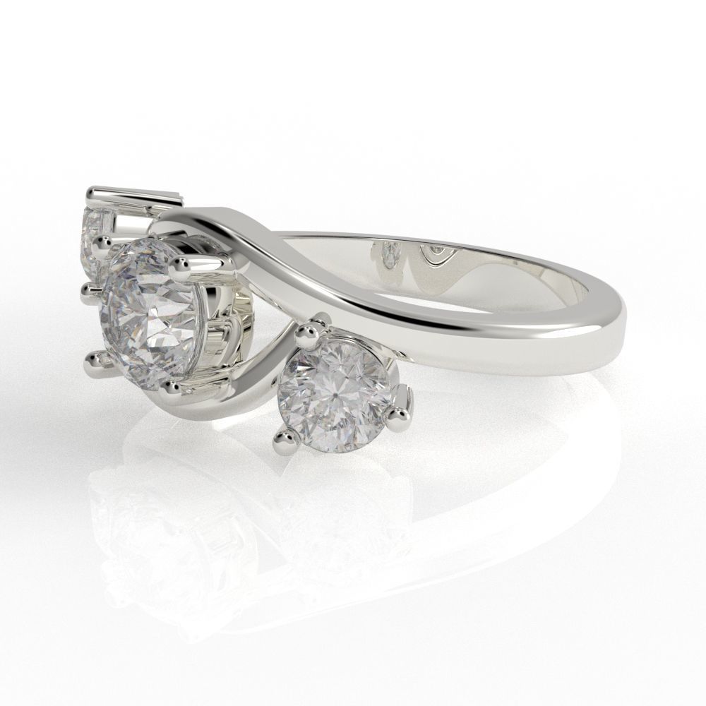 3 stone engagement ring 3D print model_24