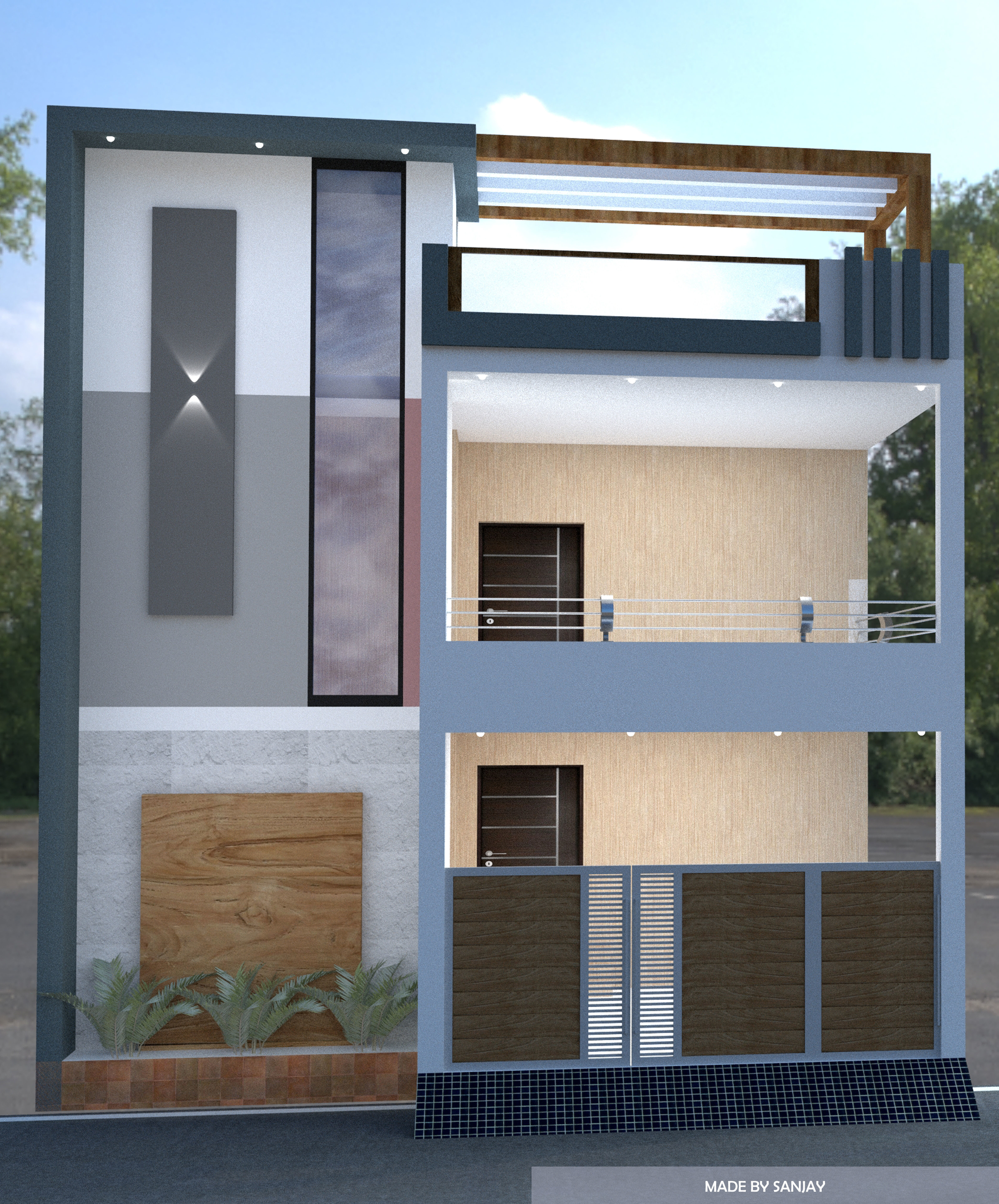 exterior house  3D model_1