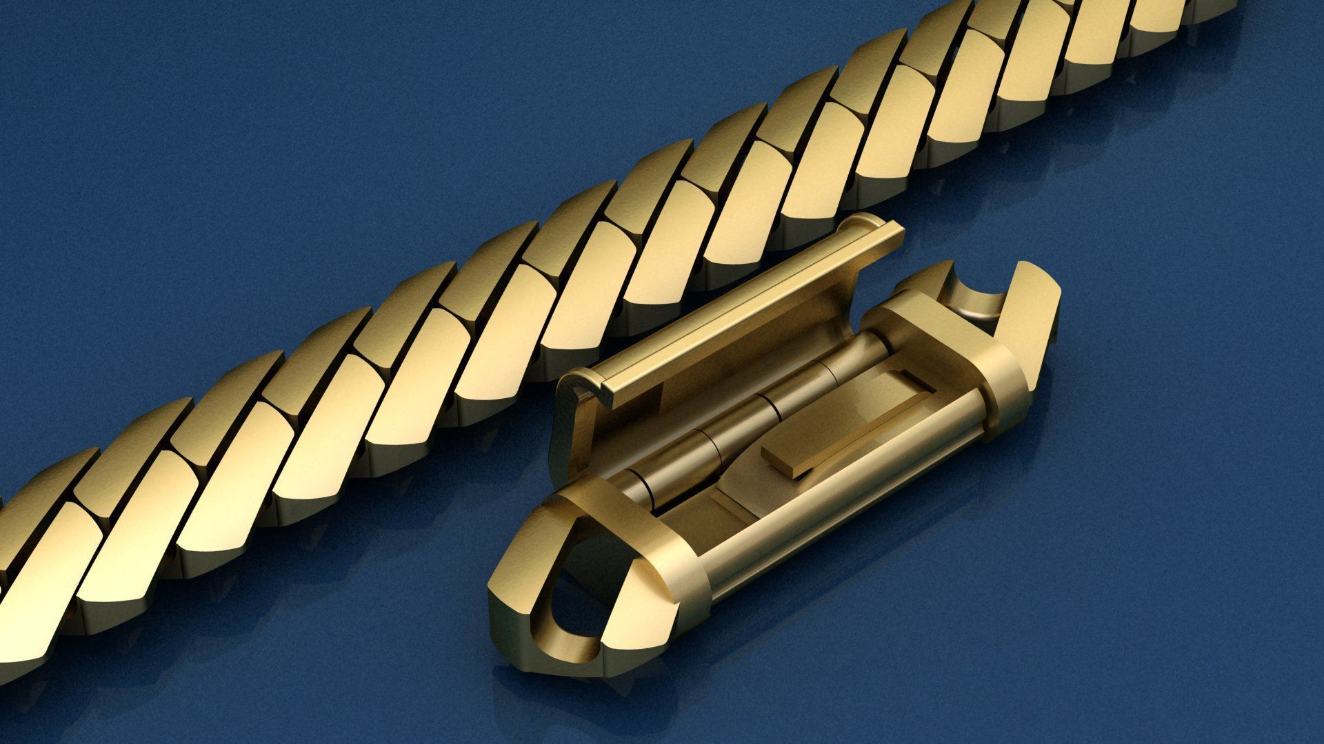 cuban link chain 3D print model 3D print model_1